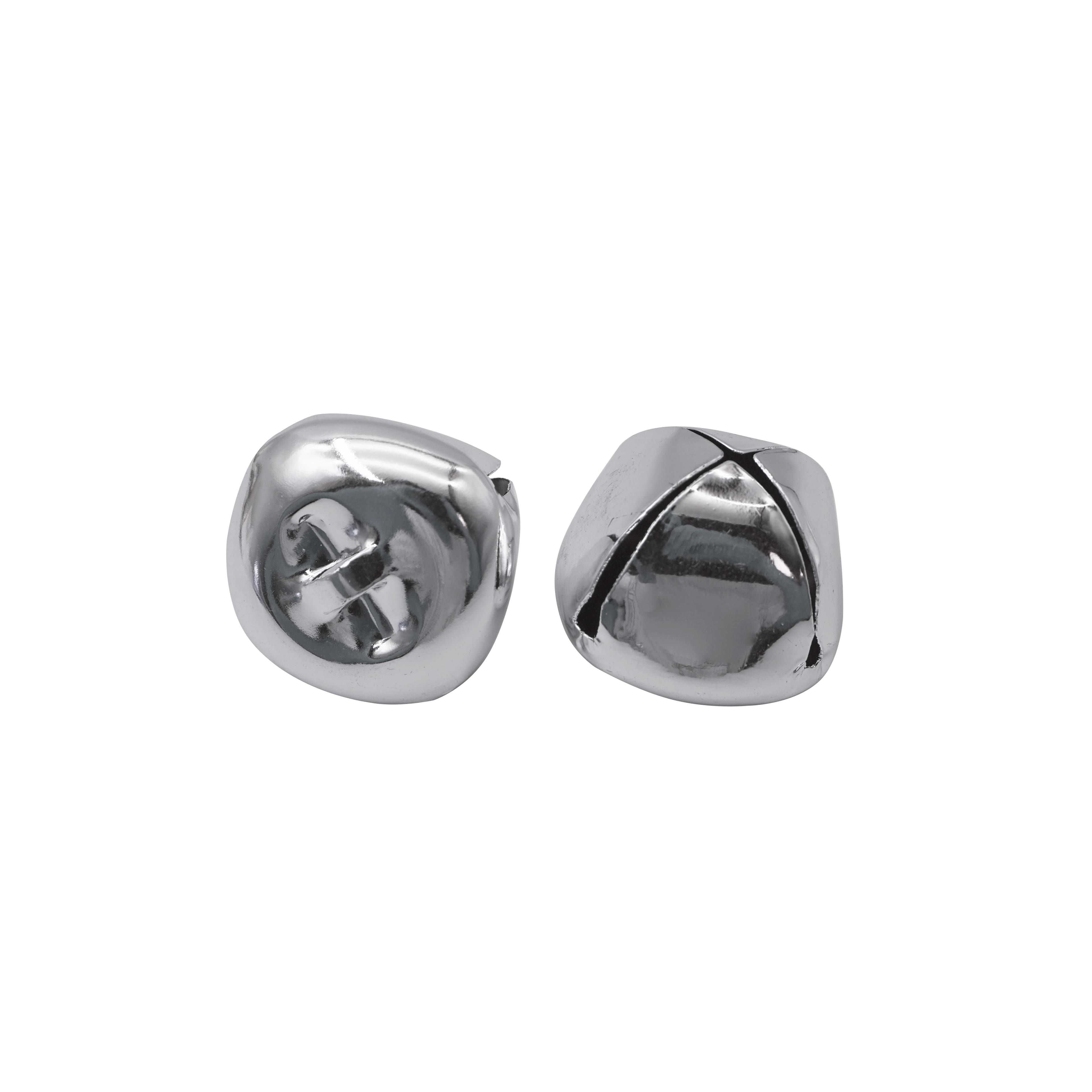 12 Packs: 2 ct. (24 total) 50mm Silver Jingle Bells by Creatology&#x2122;