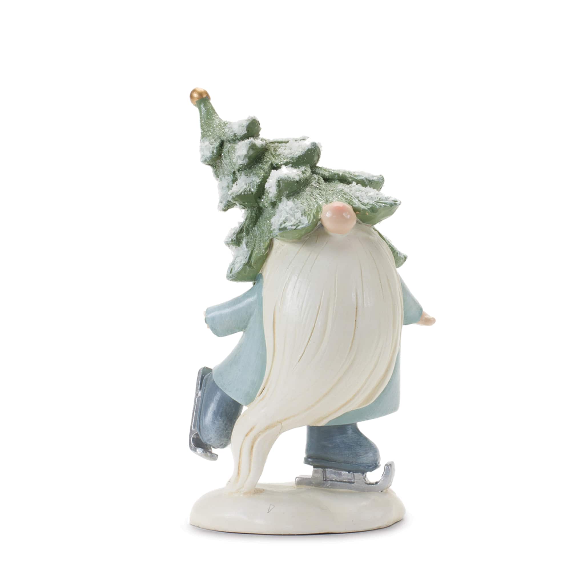 Pine Tree Gnome with Skis & Skates Set