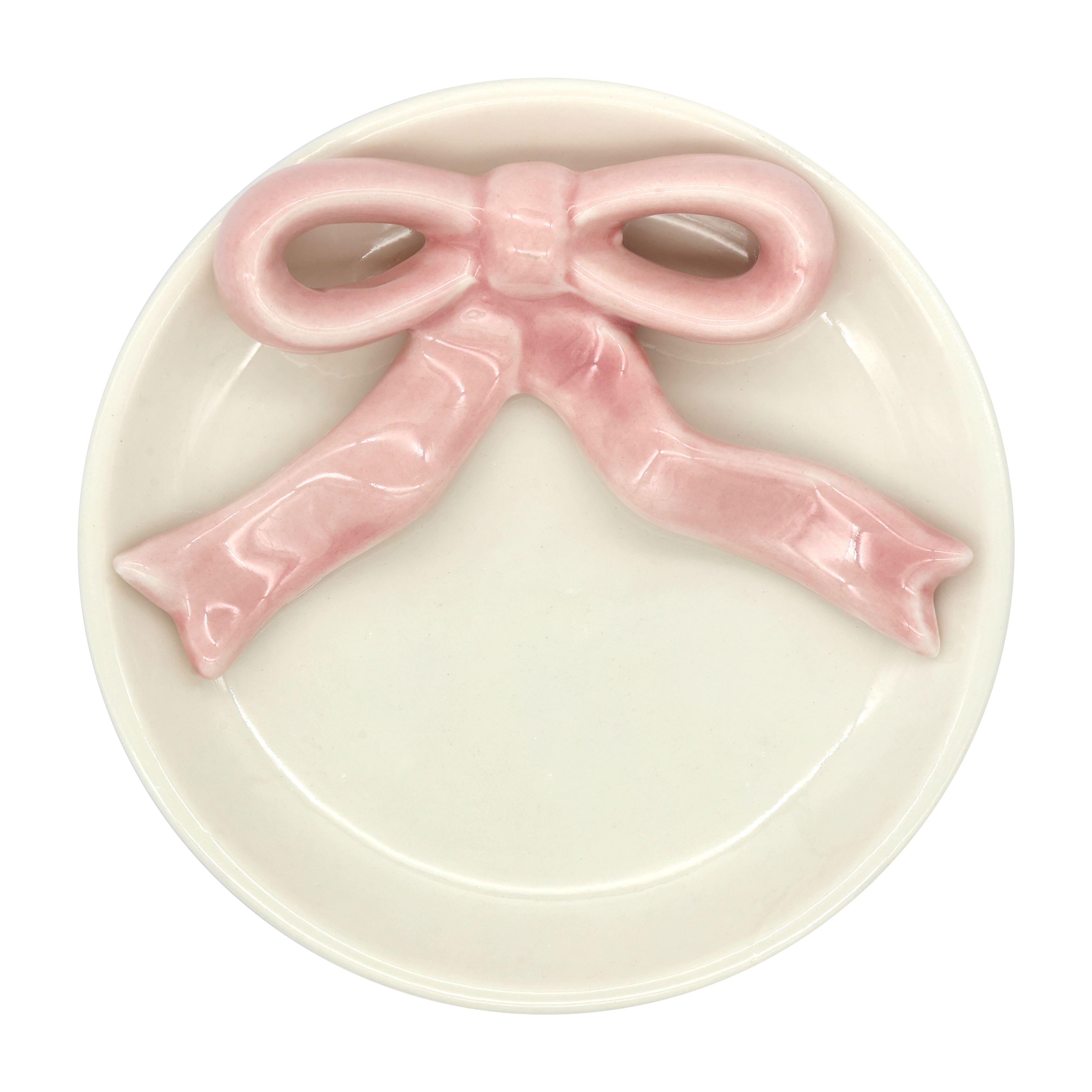 Assorted 4&#x22; Ceramic Bow Trinket Dish, 1pc. by Fab Finds