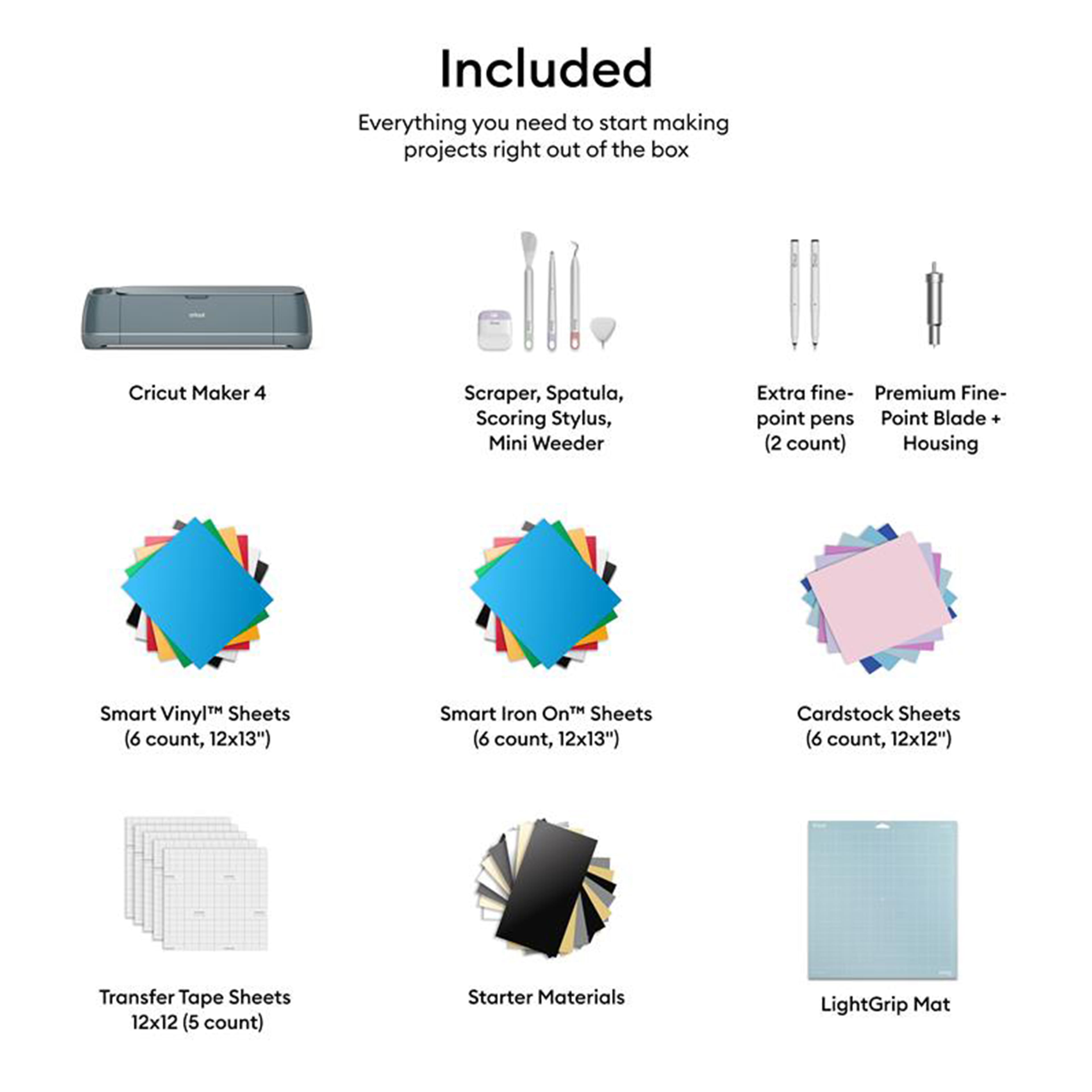 Cricut Maker® 4 in Sage & Essentials Bundle