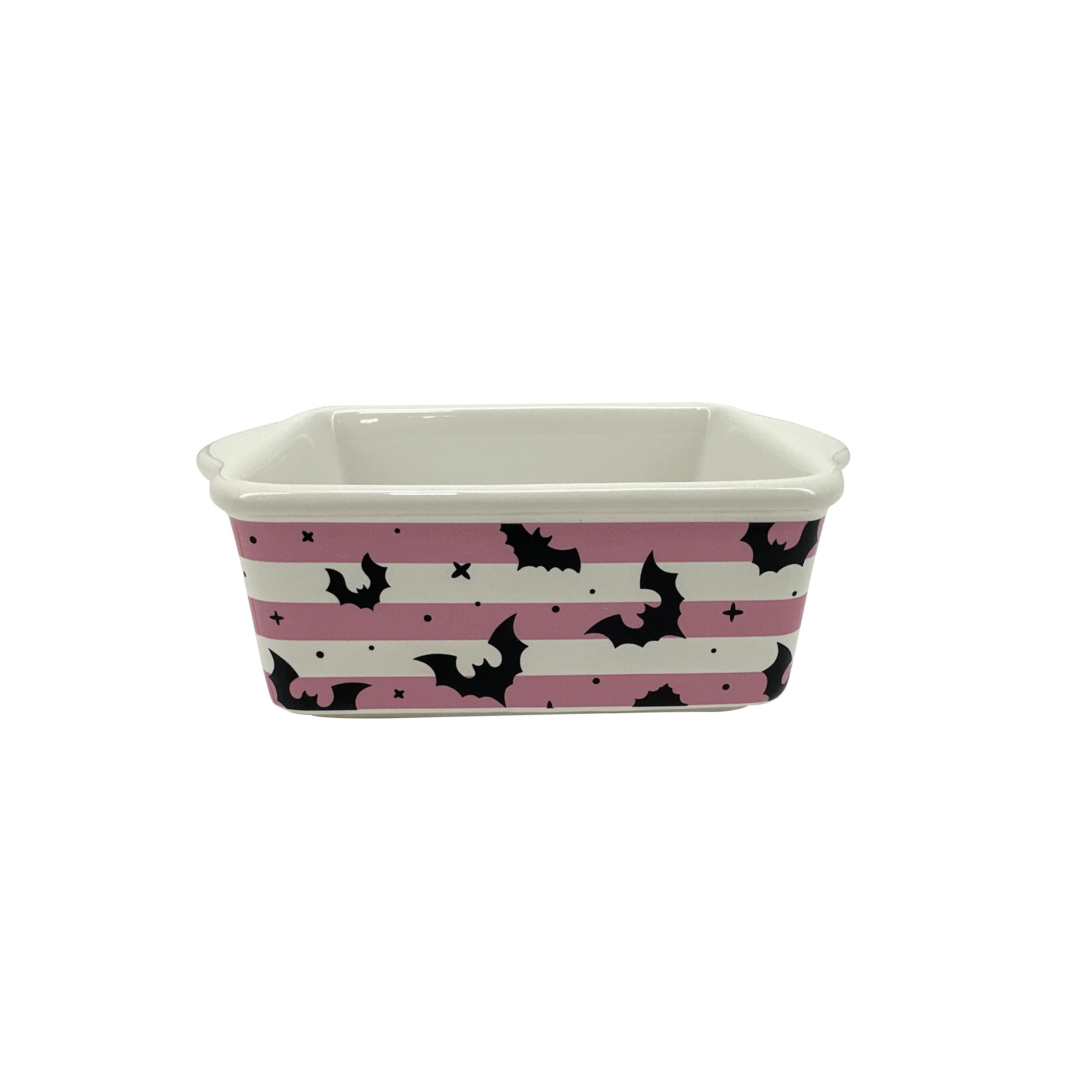 Pink & White Striped Bats Mini Loaf Pan by Makery™