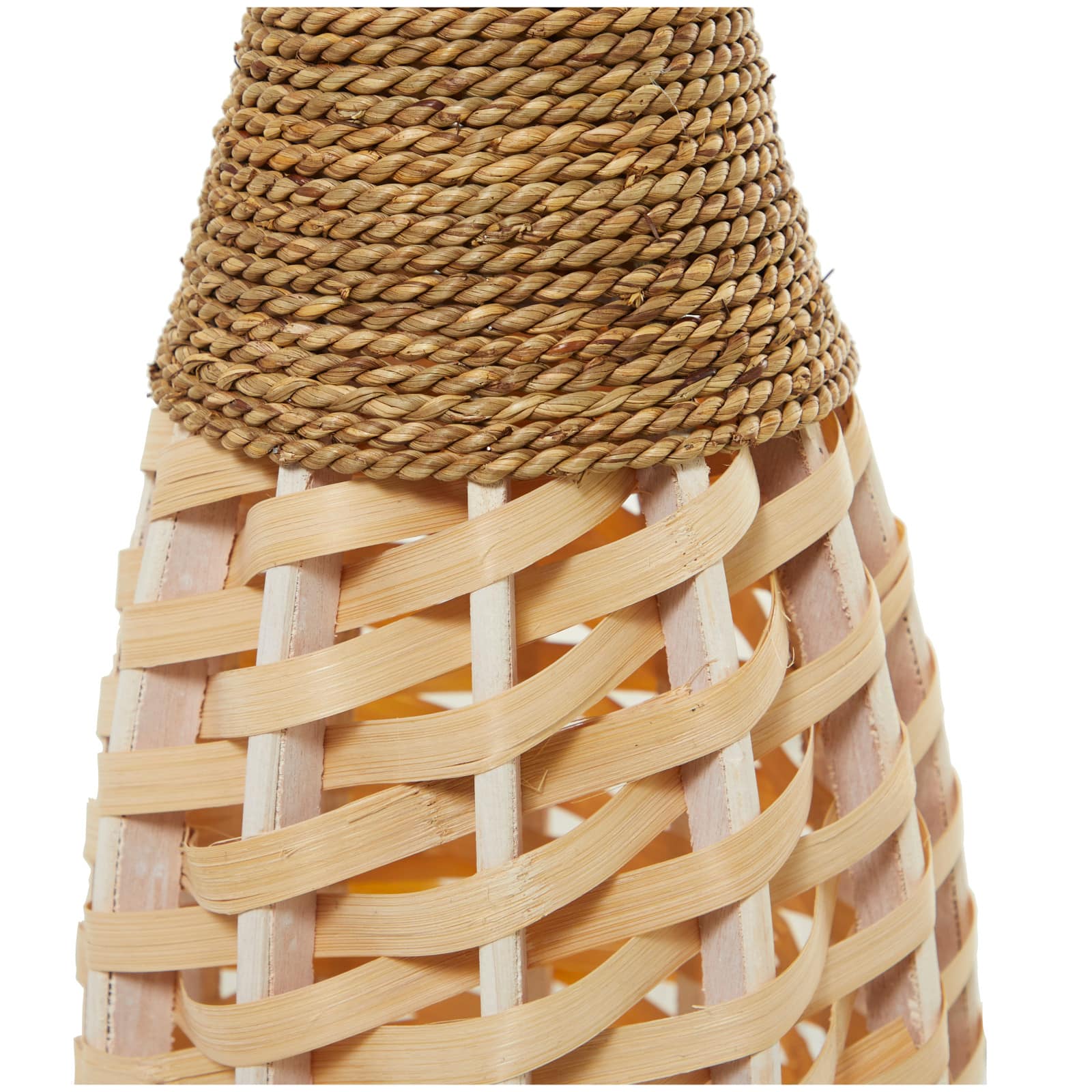 Brown Seagrass Handmade Thin Woven Floor Vase