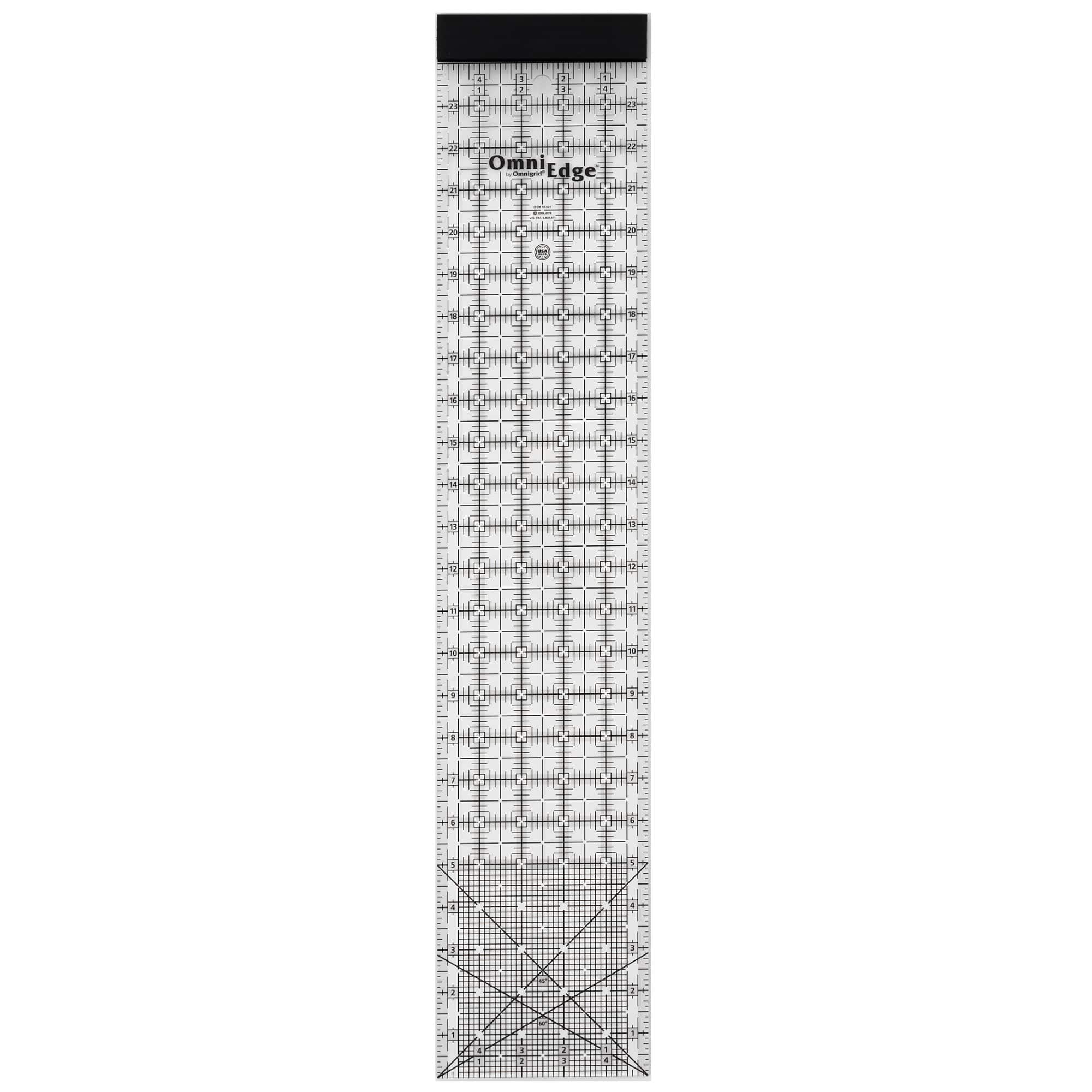 OmniEdge™ by Omnigrid® 5" x 24" Rectangle Quilting Ruler with Removable Lip