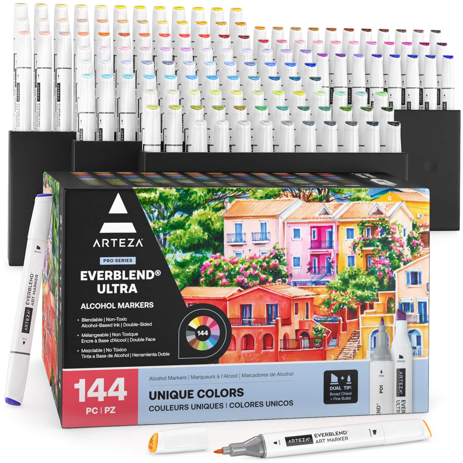 Arteza&#xAE; 120 Color Dual Tip Alcohol Marker Set