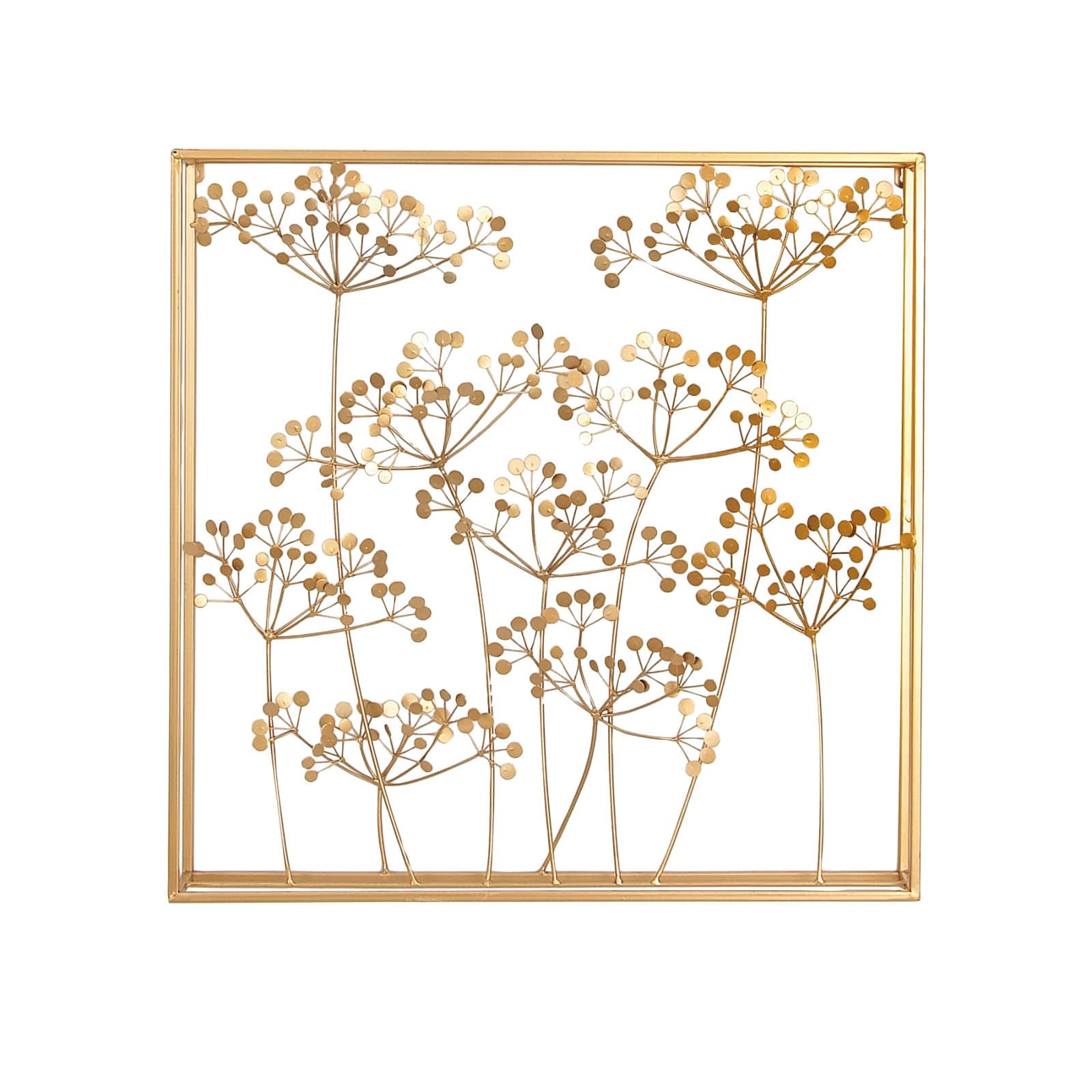 28&#x22; Gold Modern Floral Wall D&#xE9;cor