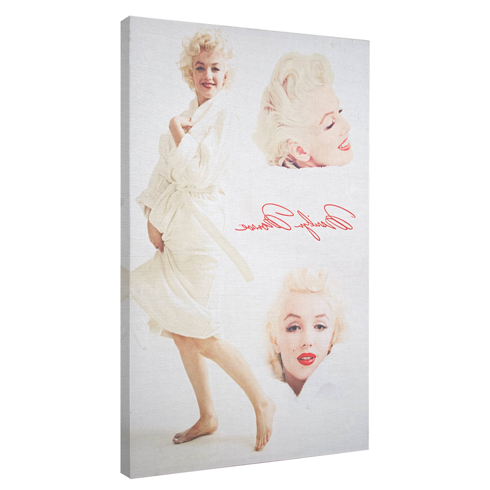 Marilyn Monroe in White Robe Canvas Wall Art
