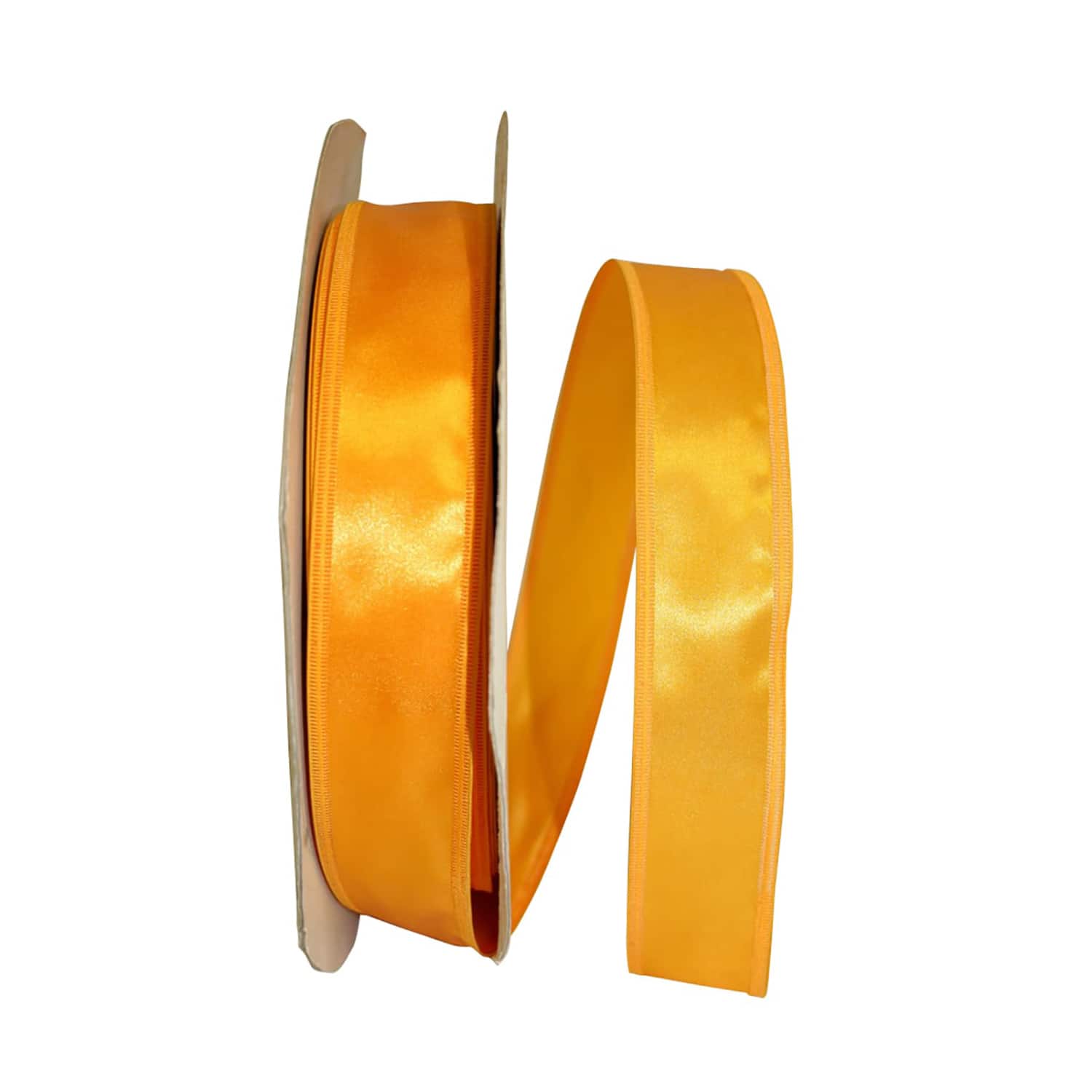 Jam Paper 1.5 Single Face Satin Ribbon in Yellow Gold | 1.5 x 50yd | Michaels
