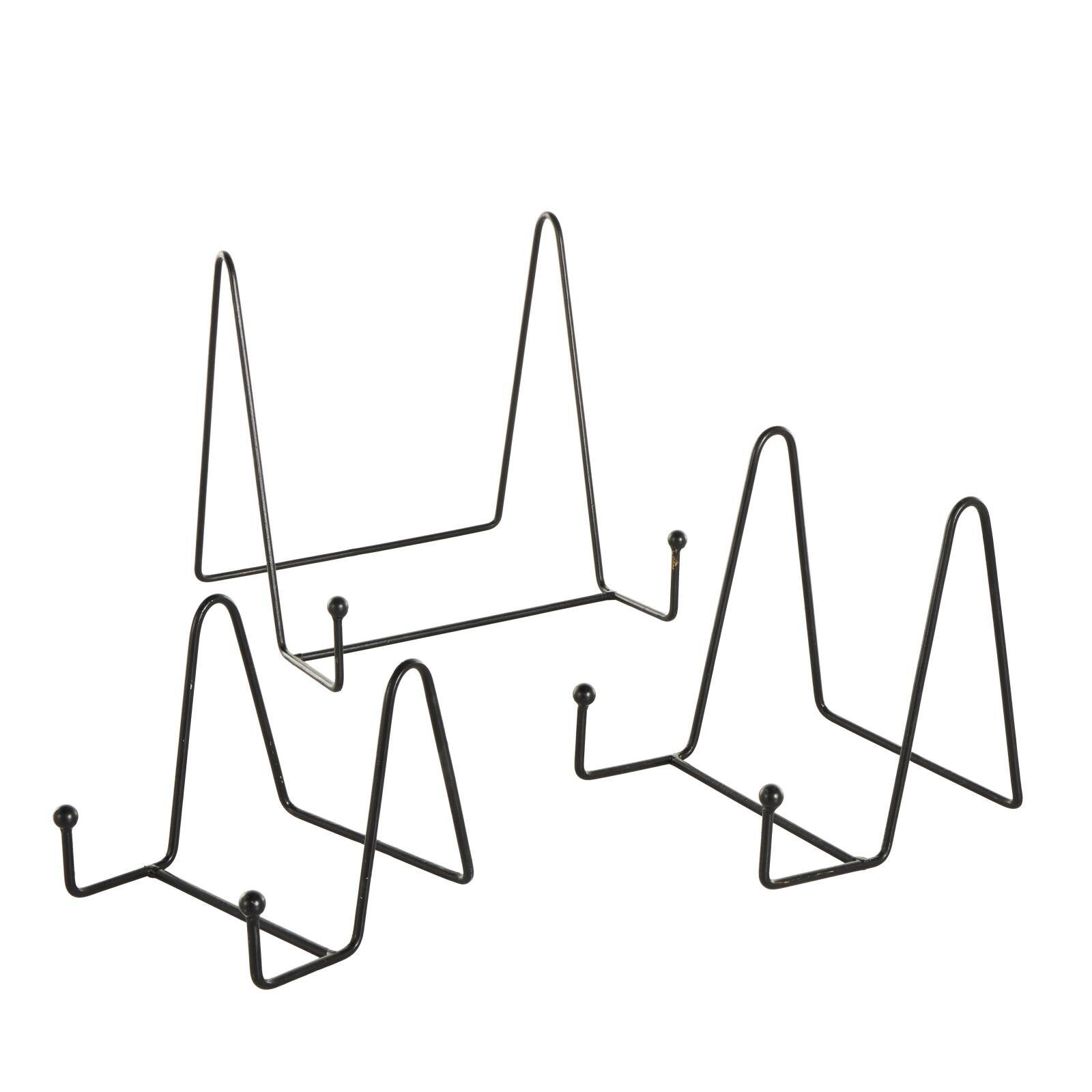 Black Metal Wide Triangle Display Easel Set