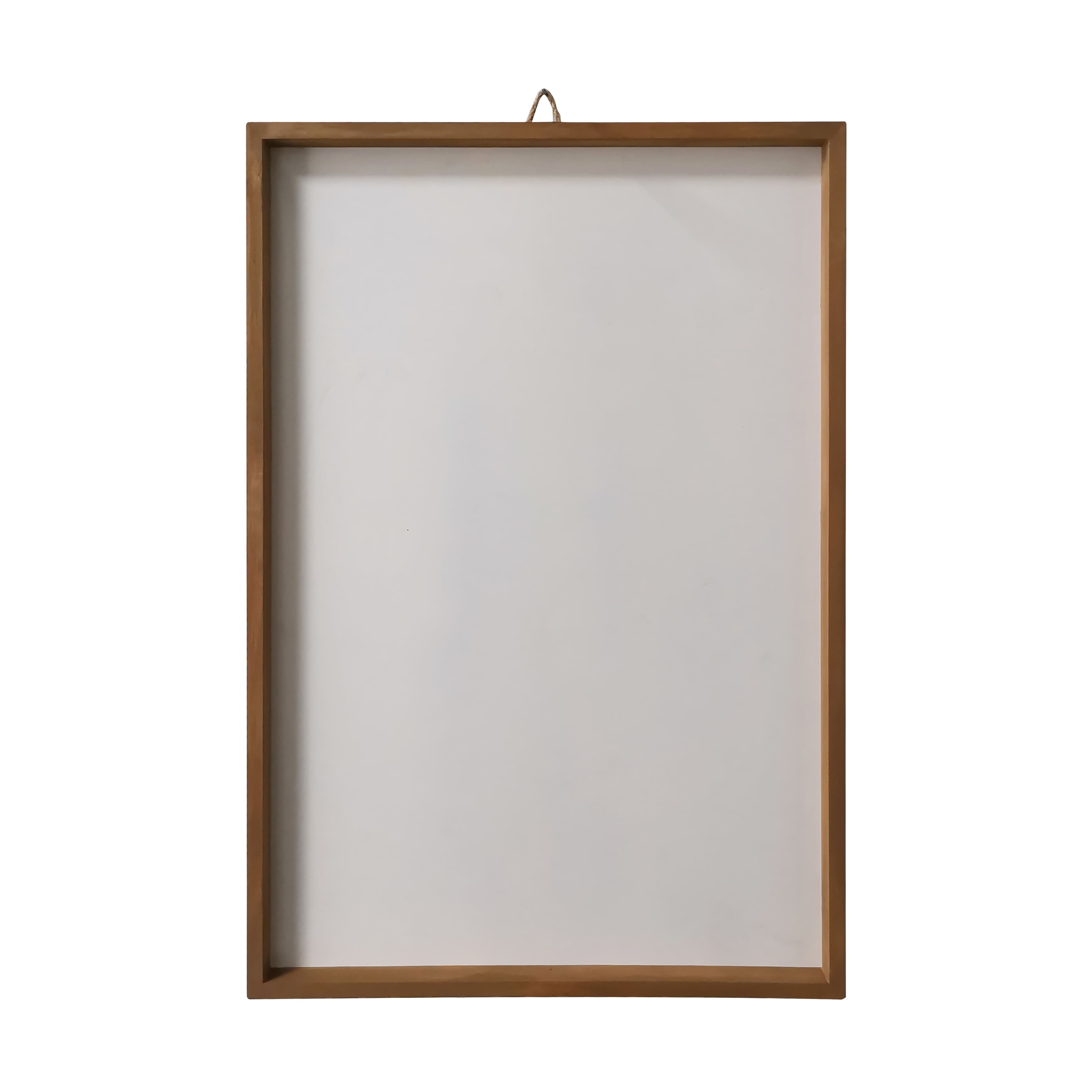 11&#x22; x 17&#x22; White Plaque with Brown Frame by Make Market&#xAE;