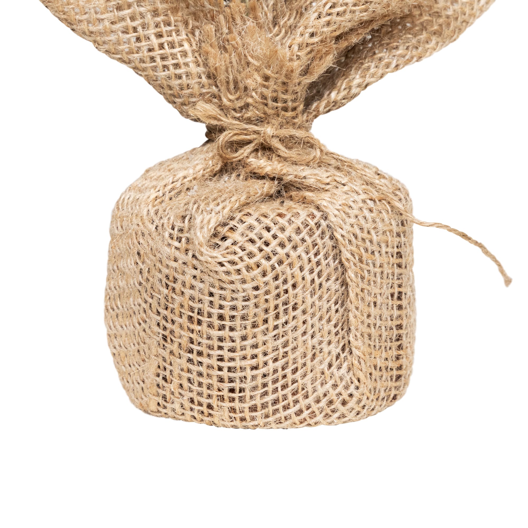 17.5" Unlit Frosted Pine Christmas Tree in Burlap Base