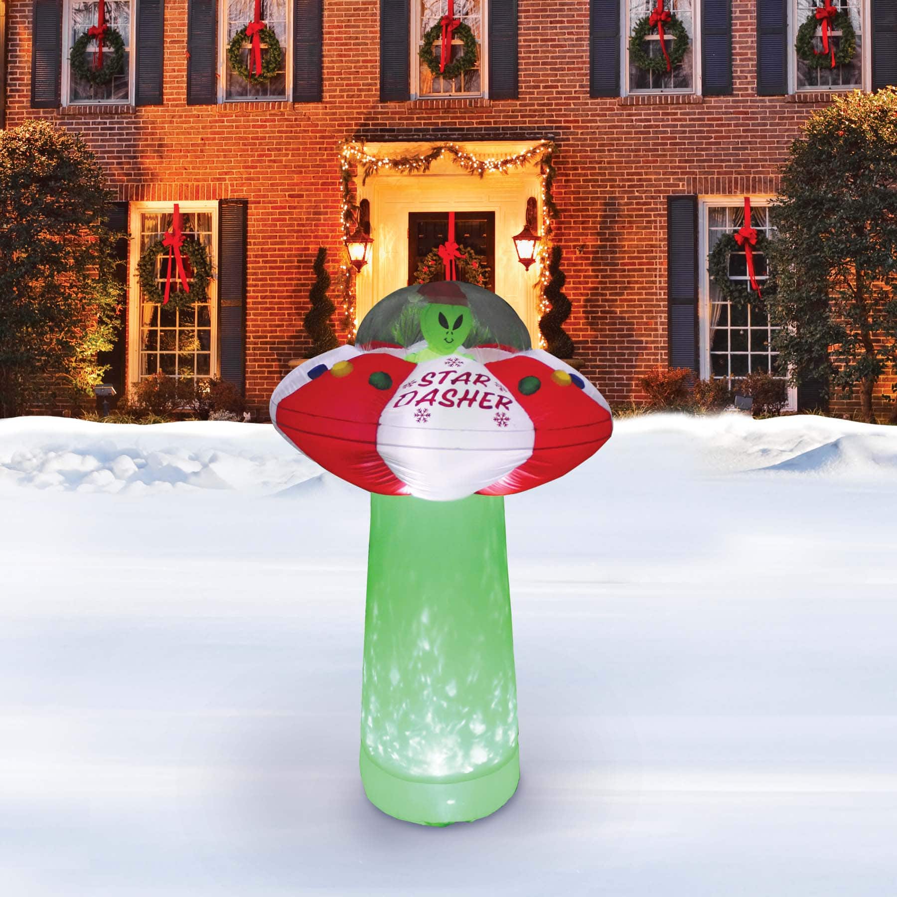 7ft. Inflatable Star Dasher UFO with Tractor Beam