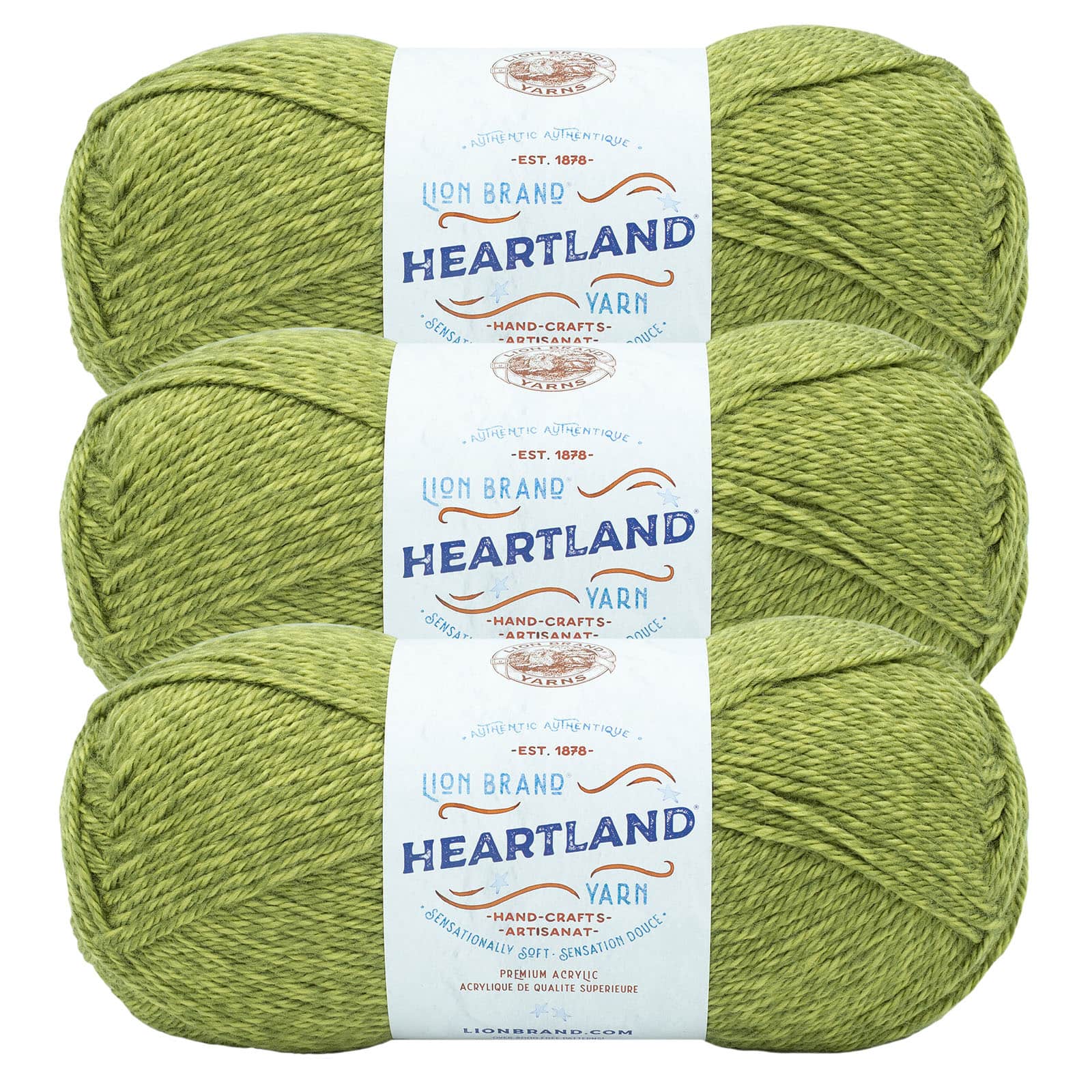 3 Pack Lion Brand® Heartland® Solid Yarn