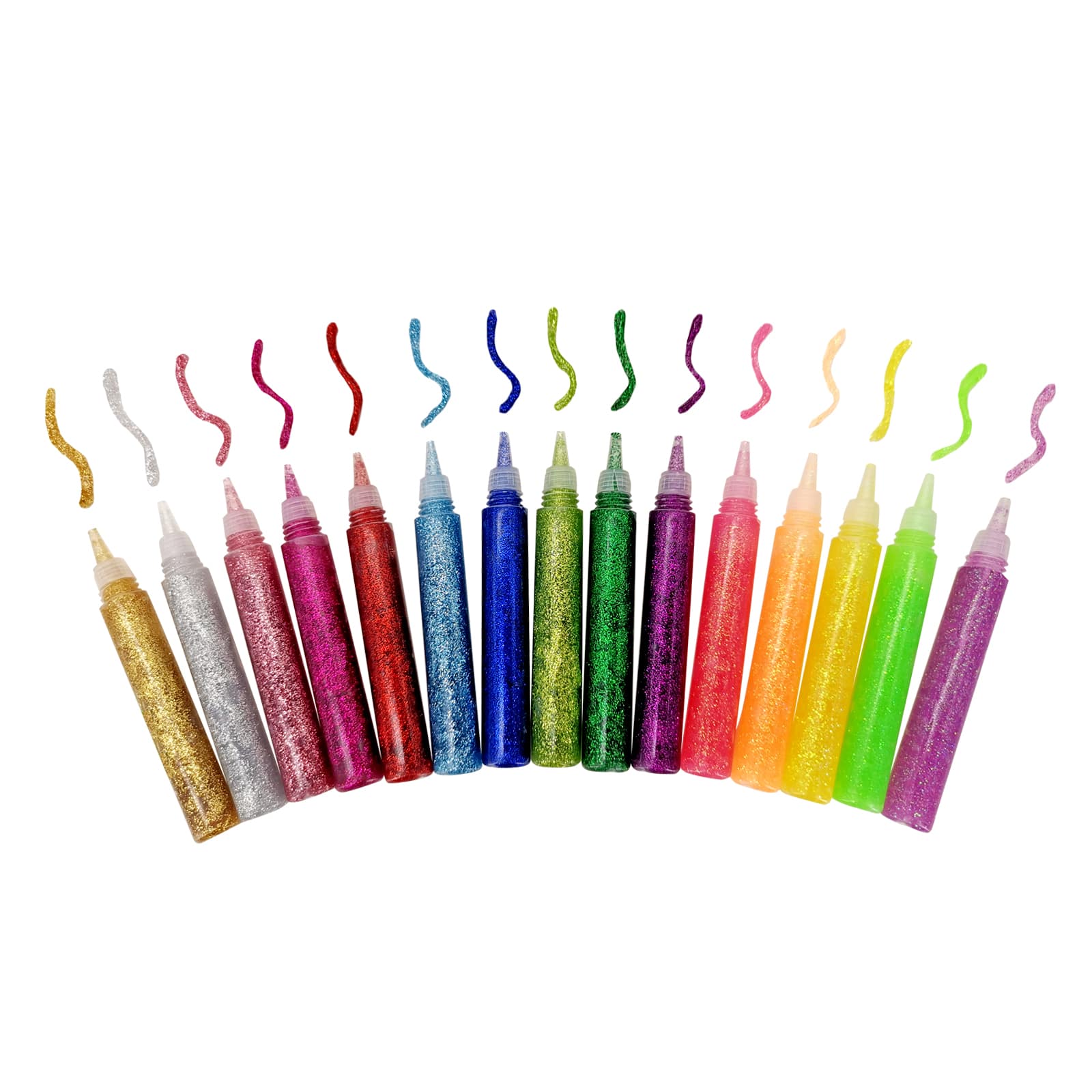 Pack Of 8 Arty Crafty Glitter Glue Pens Assorted Glitter Glue Craft Fun Art Pen 