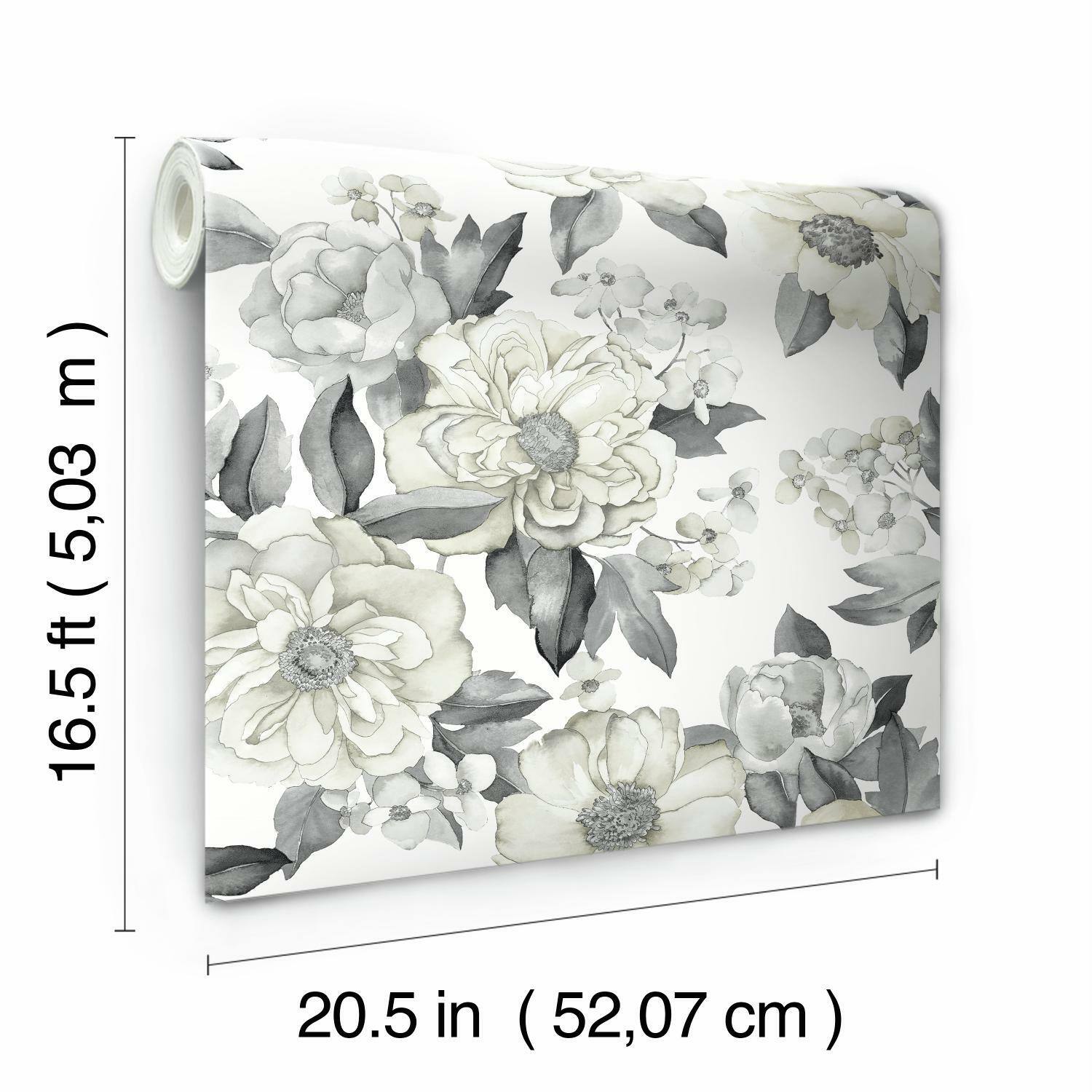 RoomMates Watercolor Floral Bouquet Peel &#x26; Stick Wallpaper