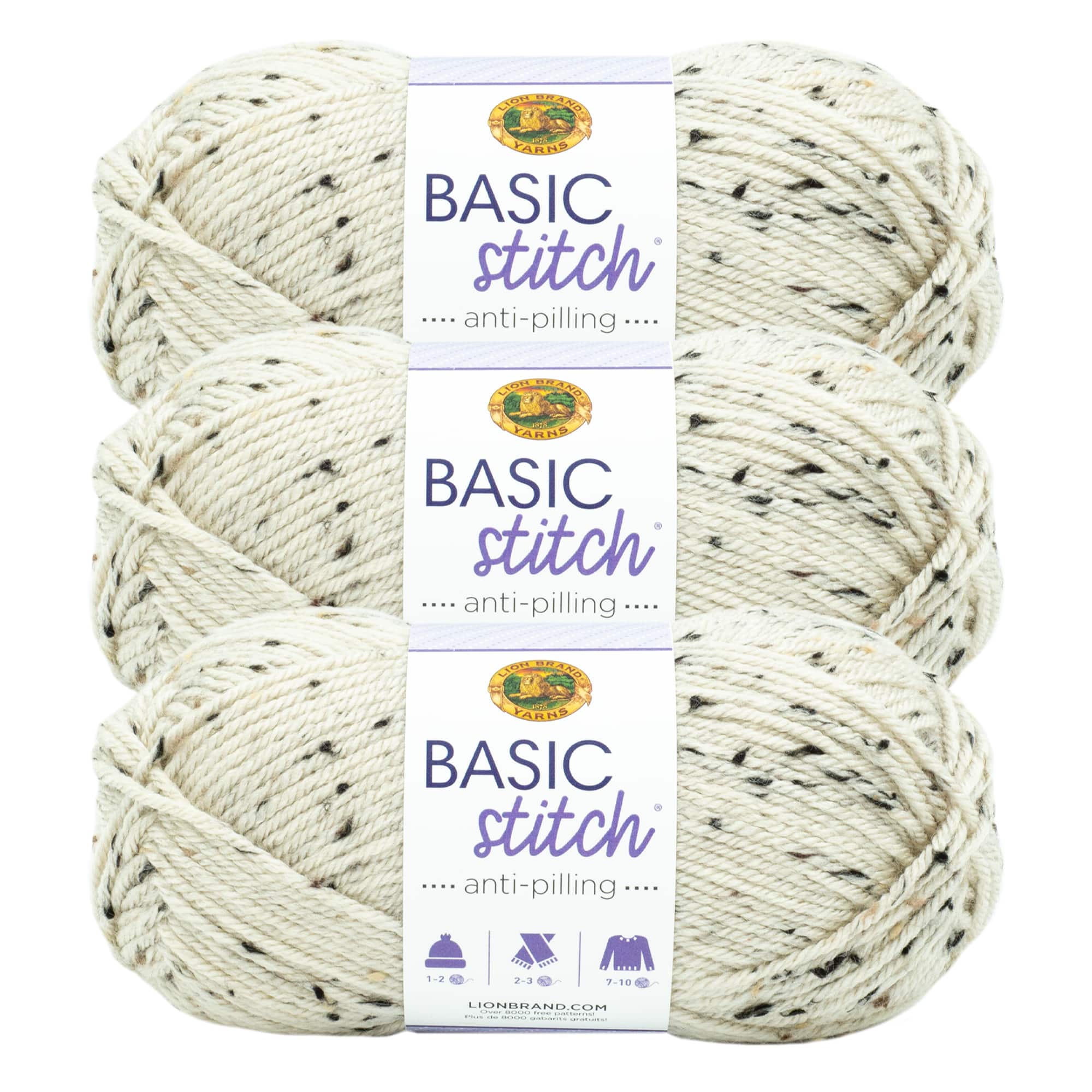 3 Pack Lion Brand® Basic Stitch Anti Pilling™ Yarn	