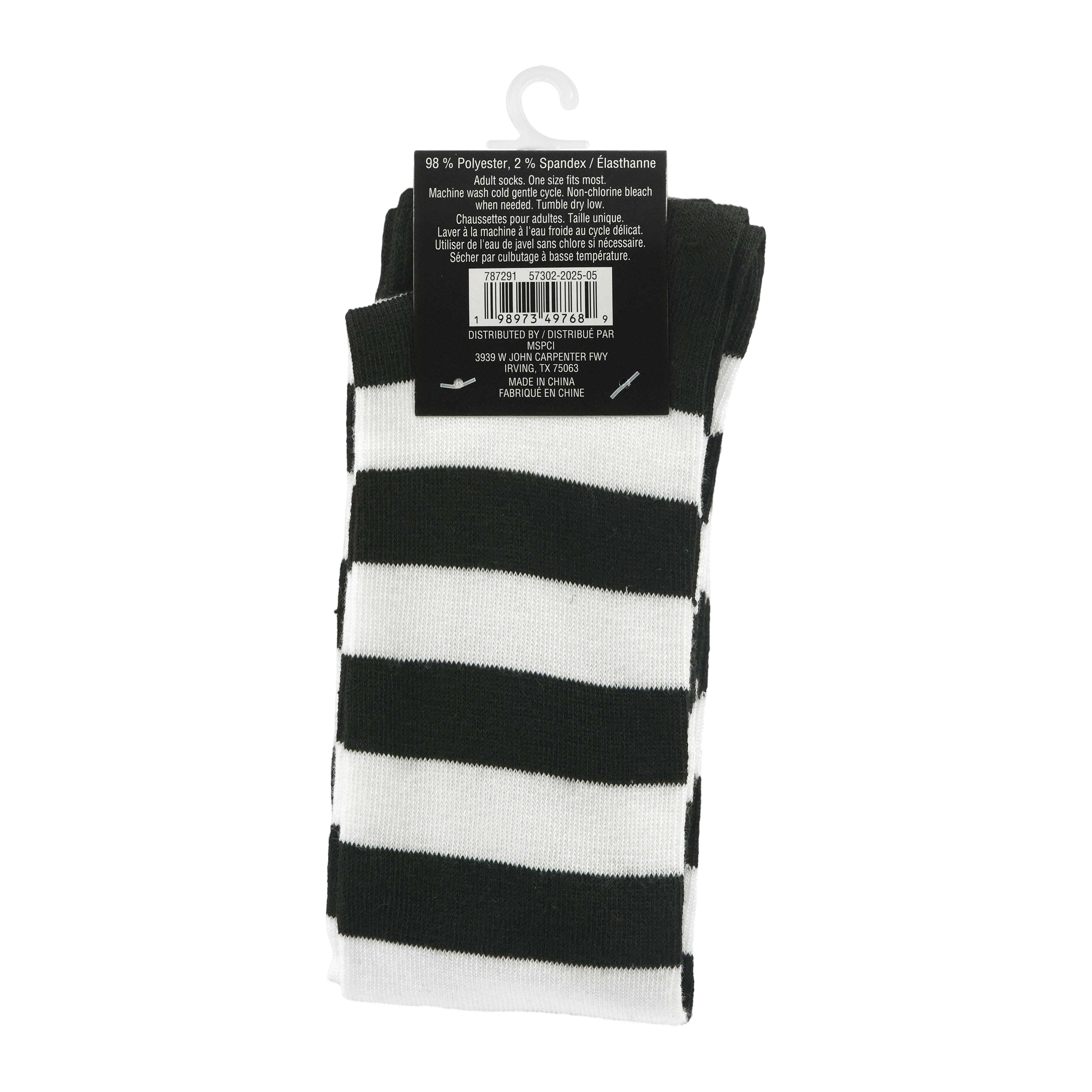 Black &#x26; White Stripes Adult Knee High Socks by Celebrate It&#x2122;