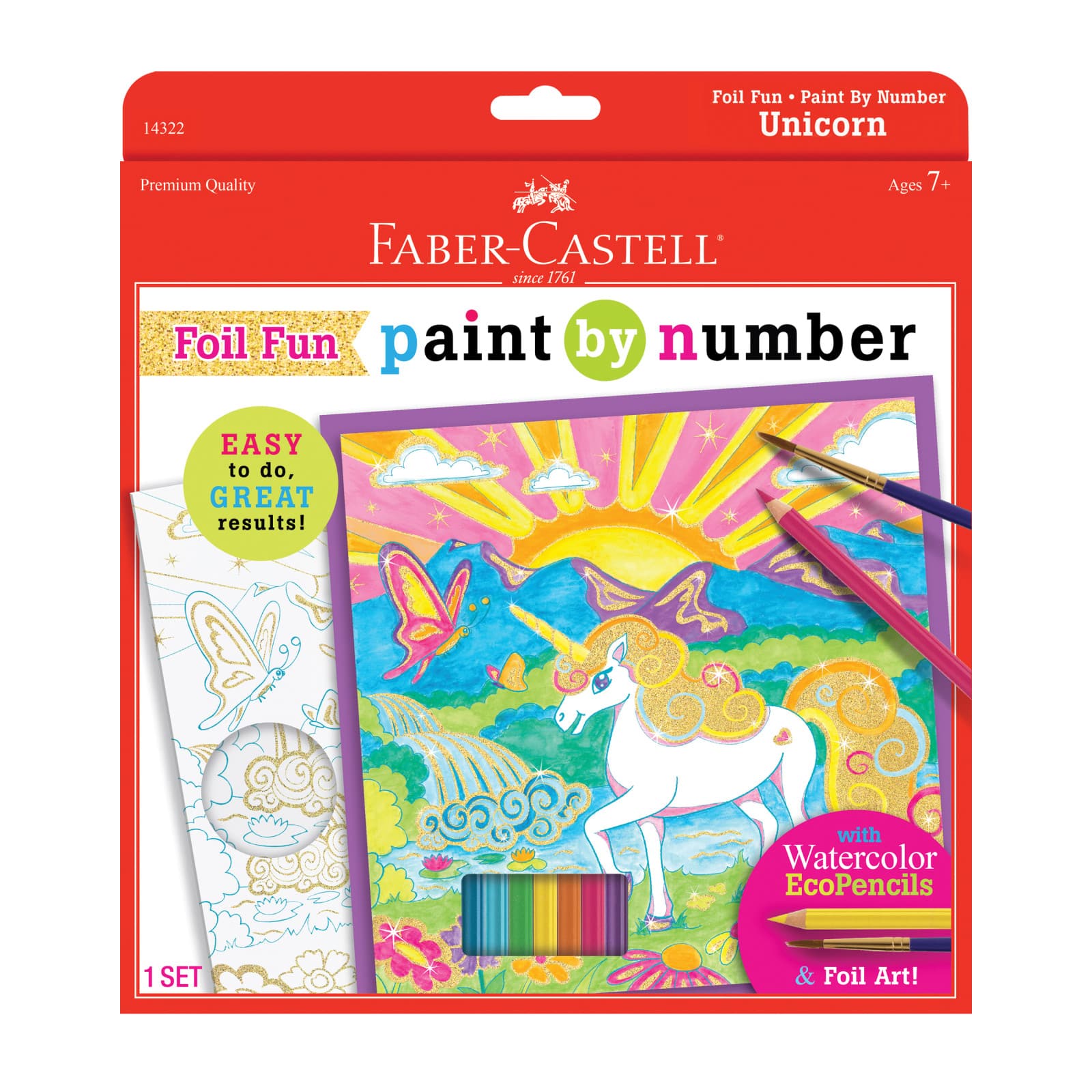Faber-Castell&#xAE; Paint By Number Kit, Unicorn Foil Fun