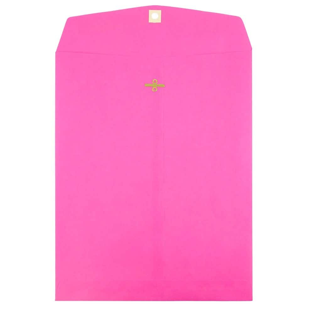JAM Paper 9&#x22; x 12&#x22; Ultra Fuchsia Hot Pink Clasp Closure Catalog Envelopes, 100ct.