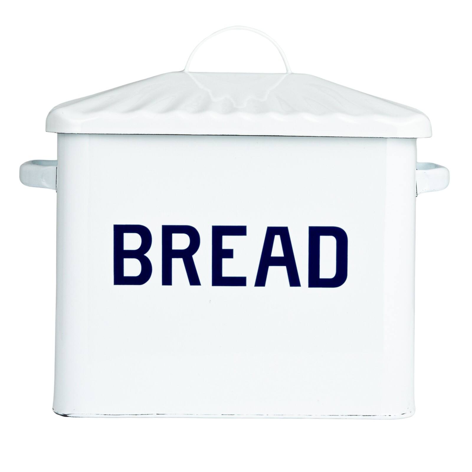 Hello Honey® 13.5" White Chic Farmhouse Enameled Bread Box