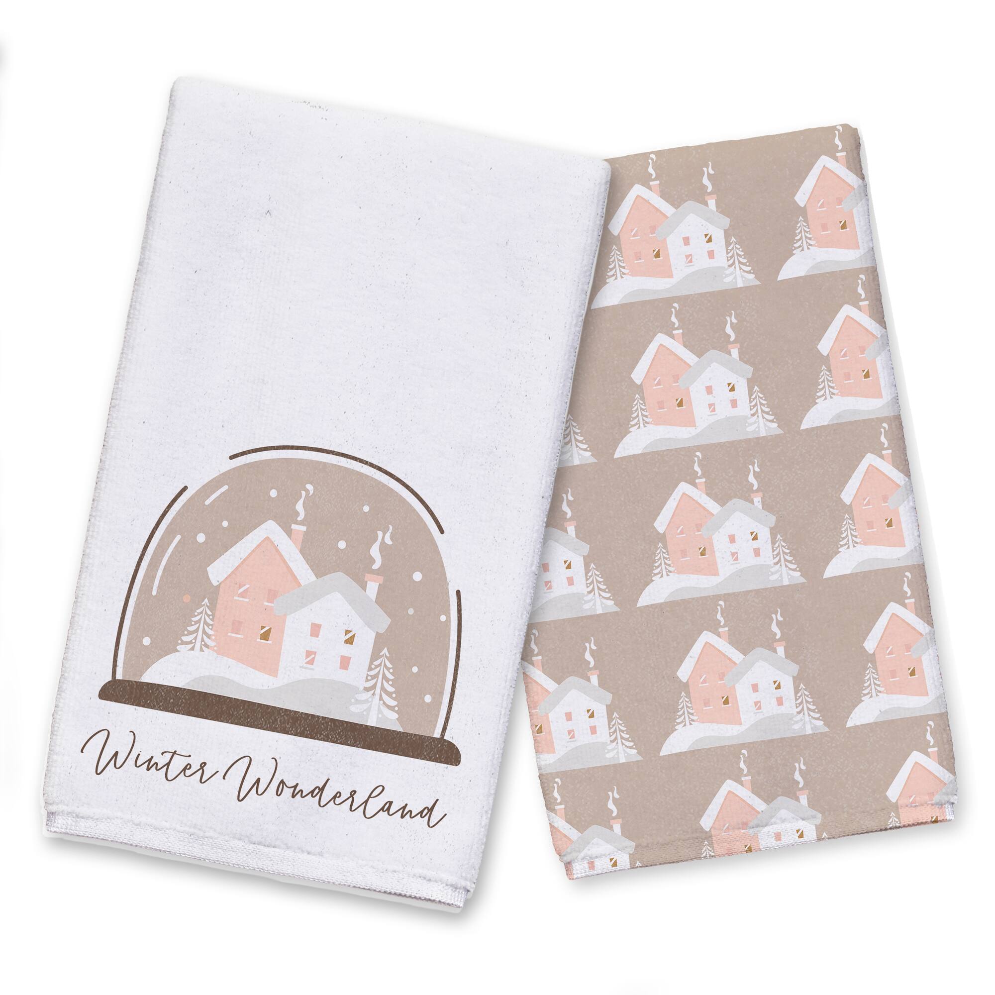 Winter Wonderland Snow Globe Tea Towels - Set of 2