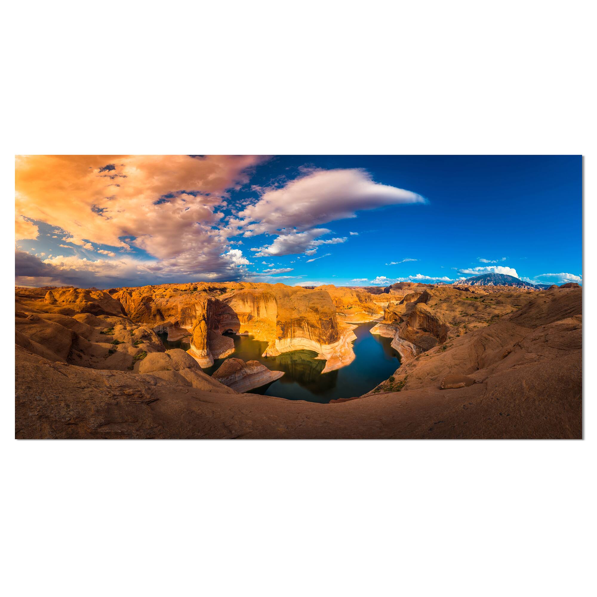 Designart - Reflection Canyon Lake Powell - Landscape Canvas Art Print
