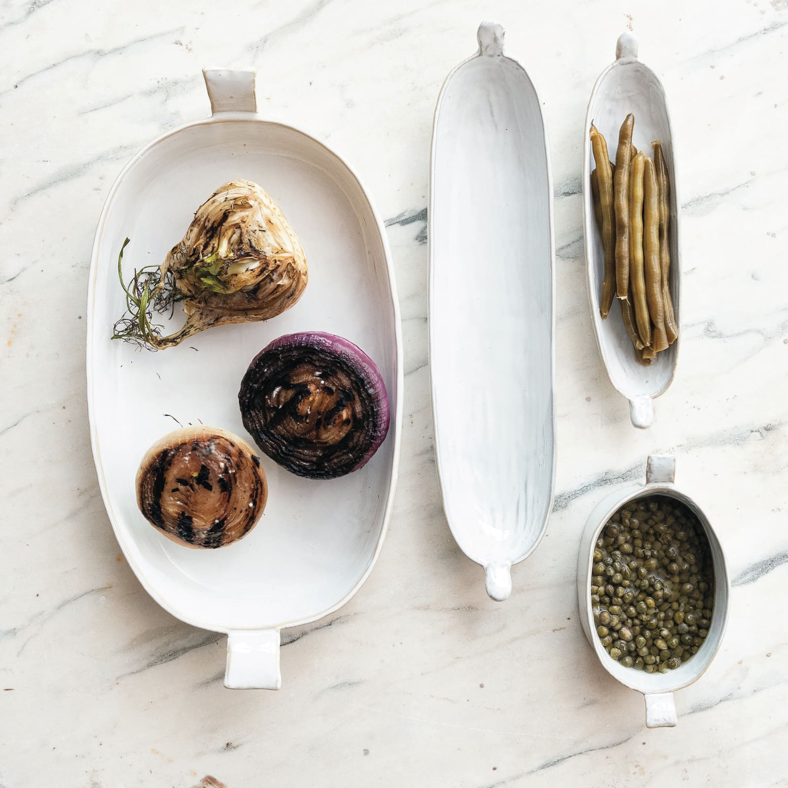 Hello Honey® 13.75" White Classic Elegance Stoneware Baker