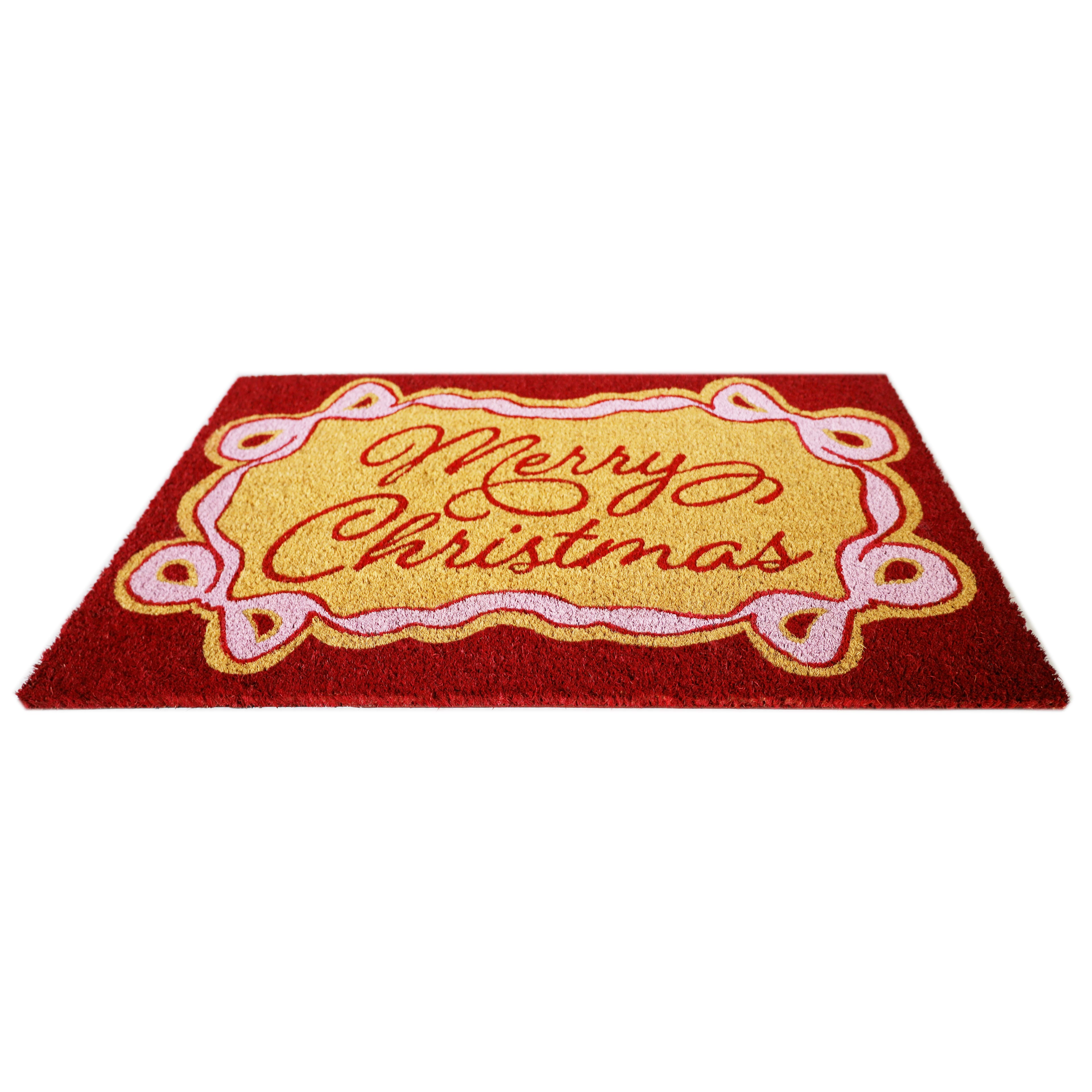 Merry Christmas with Pink Bows Doormat by Ashland&#xAE;