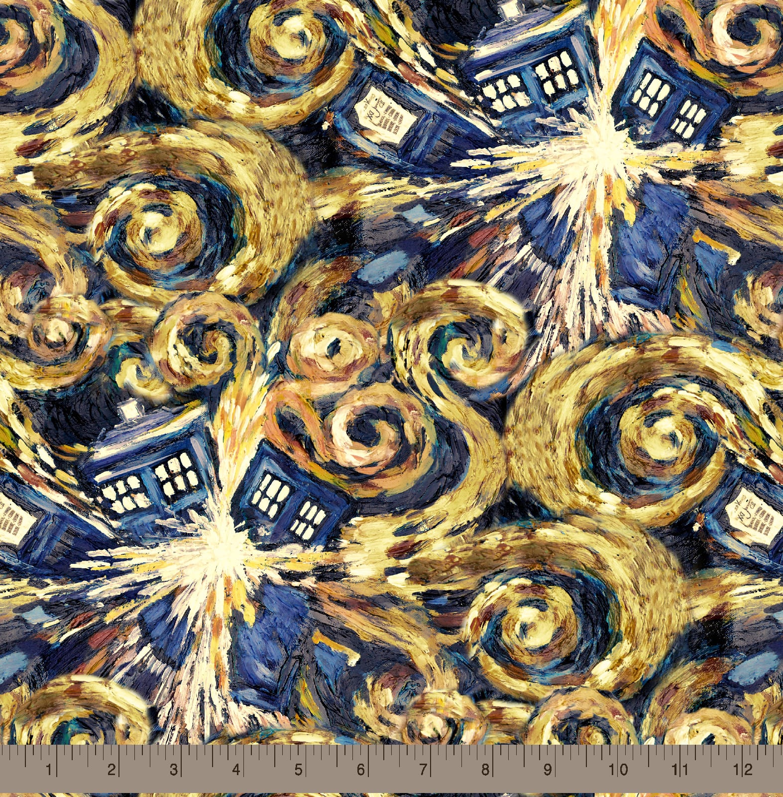 Doctor Who Exploding Tardis Cotton Fabric
