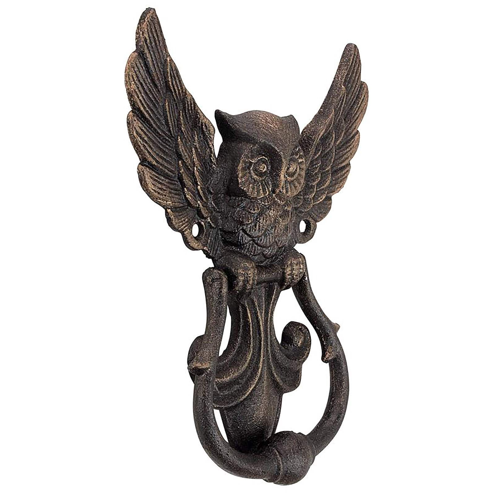 Design Toscano Mystical Spirit Owl Authentic Foundry Iron Door Knocker