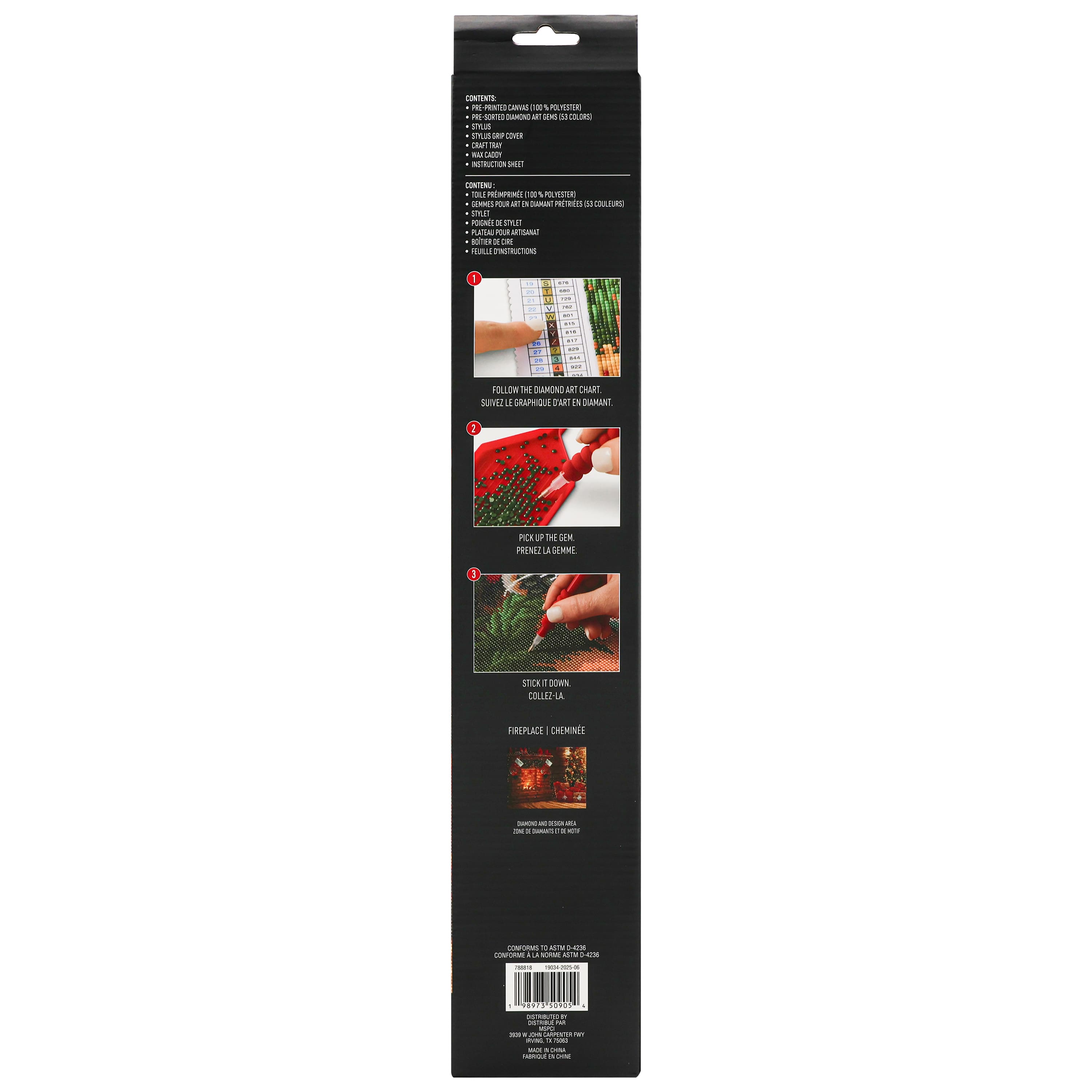 16&#x22; x 20&#x22; Fireplace Diamond Art Kit by Make Market&#xAE;