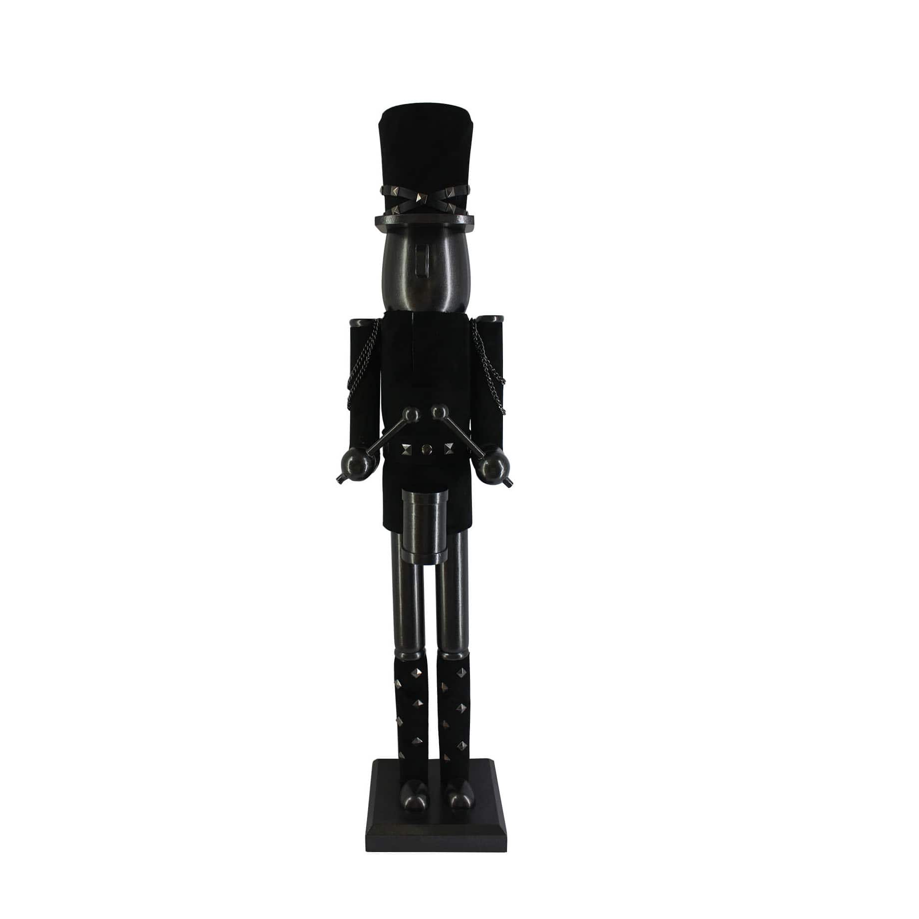 32&#x22; Black Nutcracker with Drum by Ashland&#xAE;