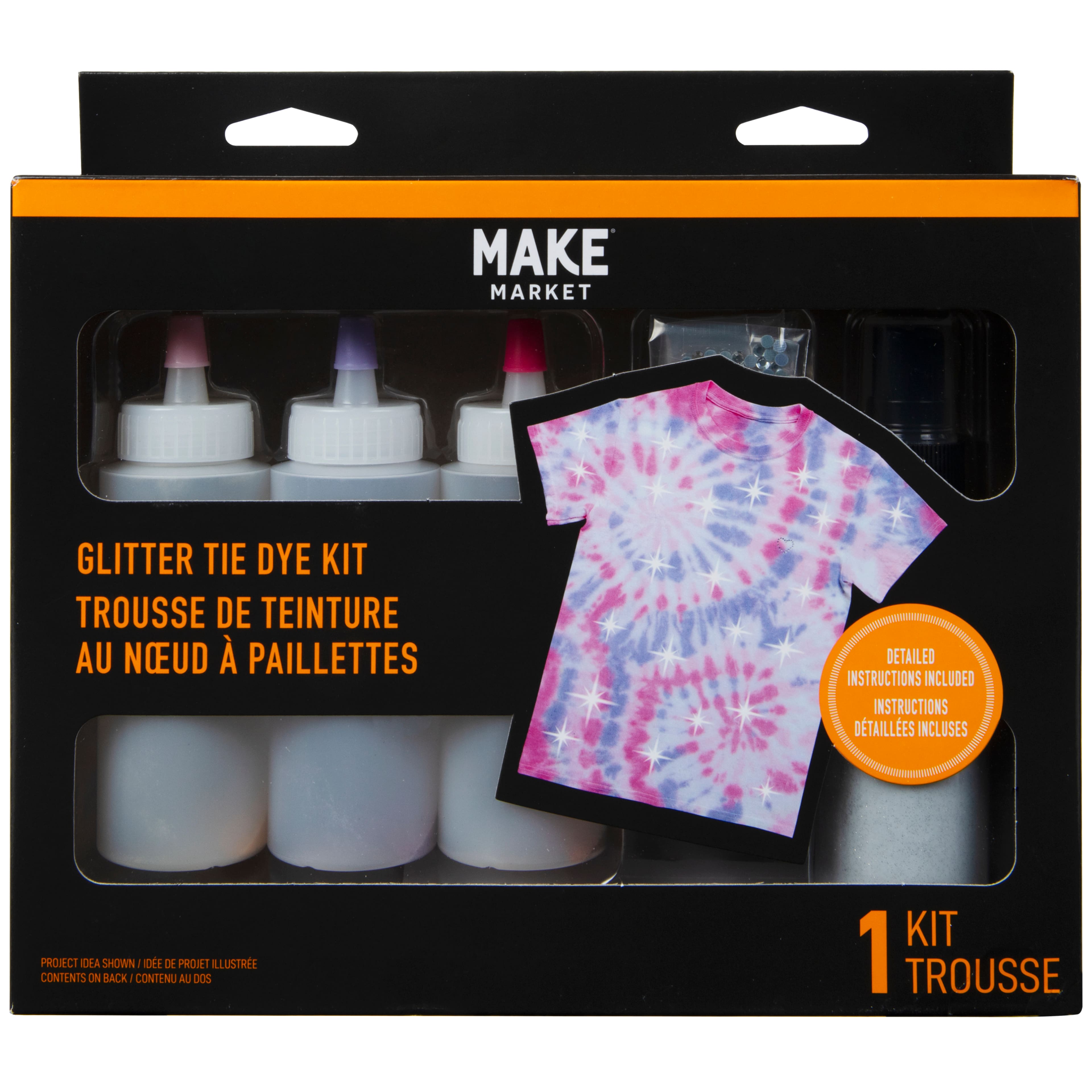 Tie Dye Kit, Fabric Dye, Tie Dye DIY T-Shirt Set, All-in-1 DIY Fashion Dye  Kit - 12 Colors Tie Dye + 4 White T-Shirt