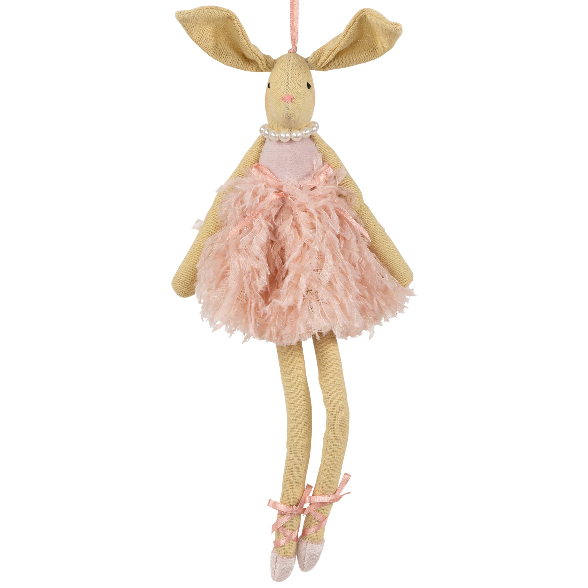 13&#x22; Plush Ballerina Bunny Easter Wall Decoration