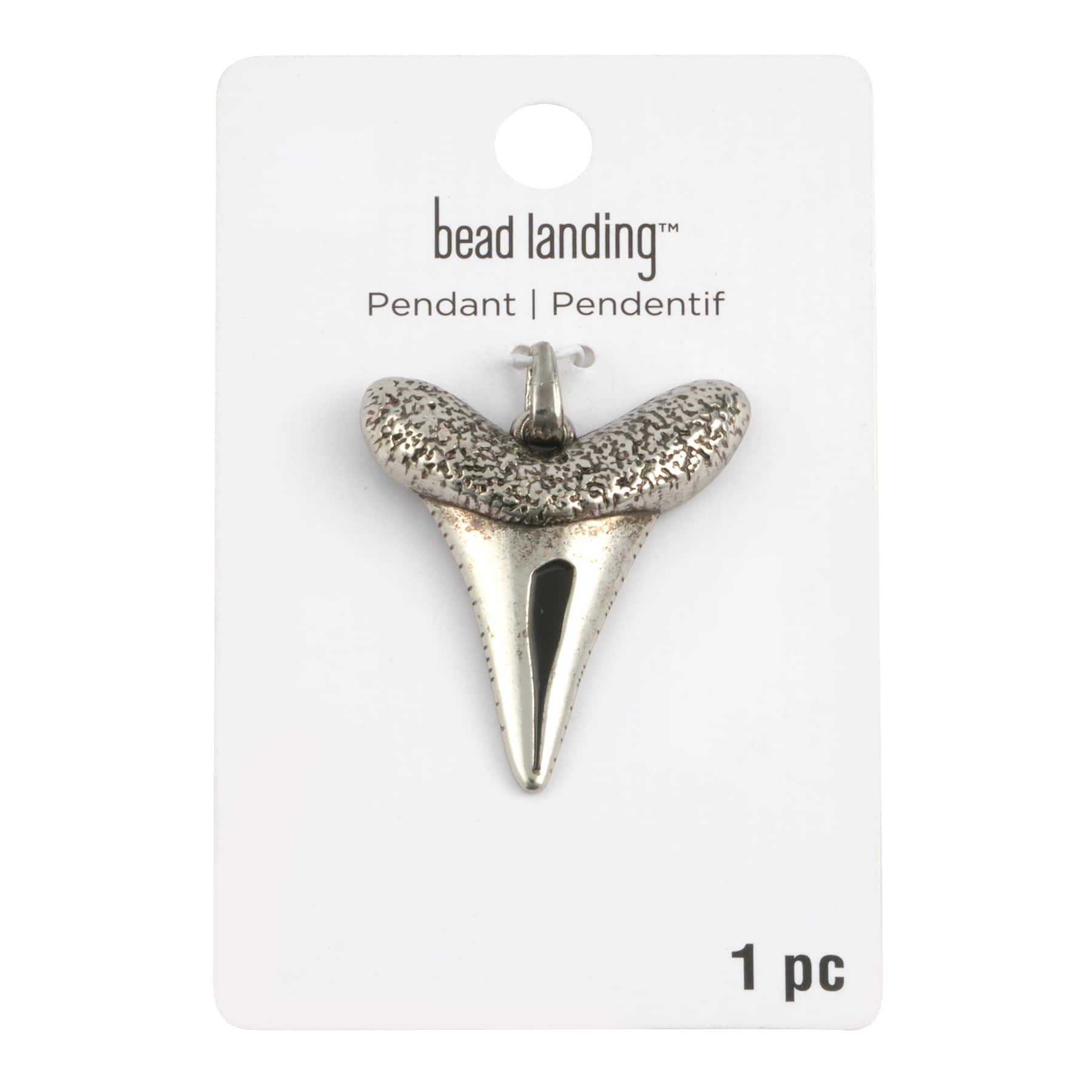 Silver Metal Tooth Pendant by Bead Landing™