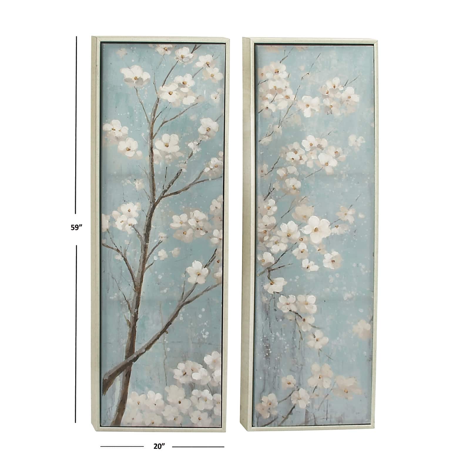 Aquamarine Floral Wall D&#xE9;cor Set