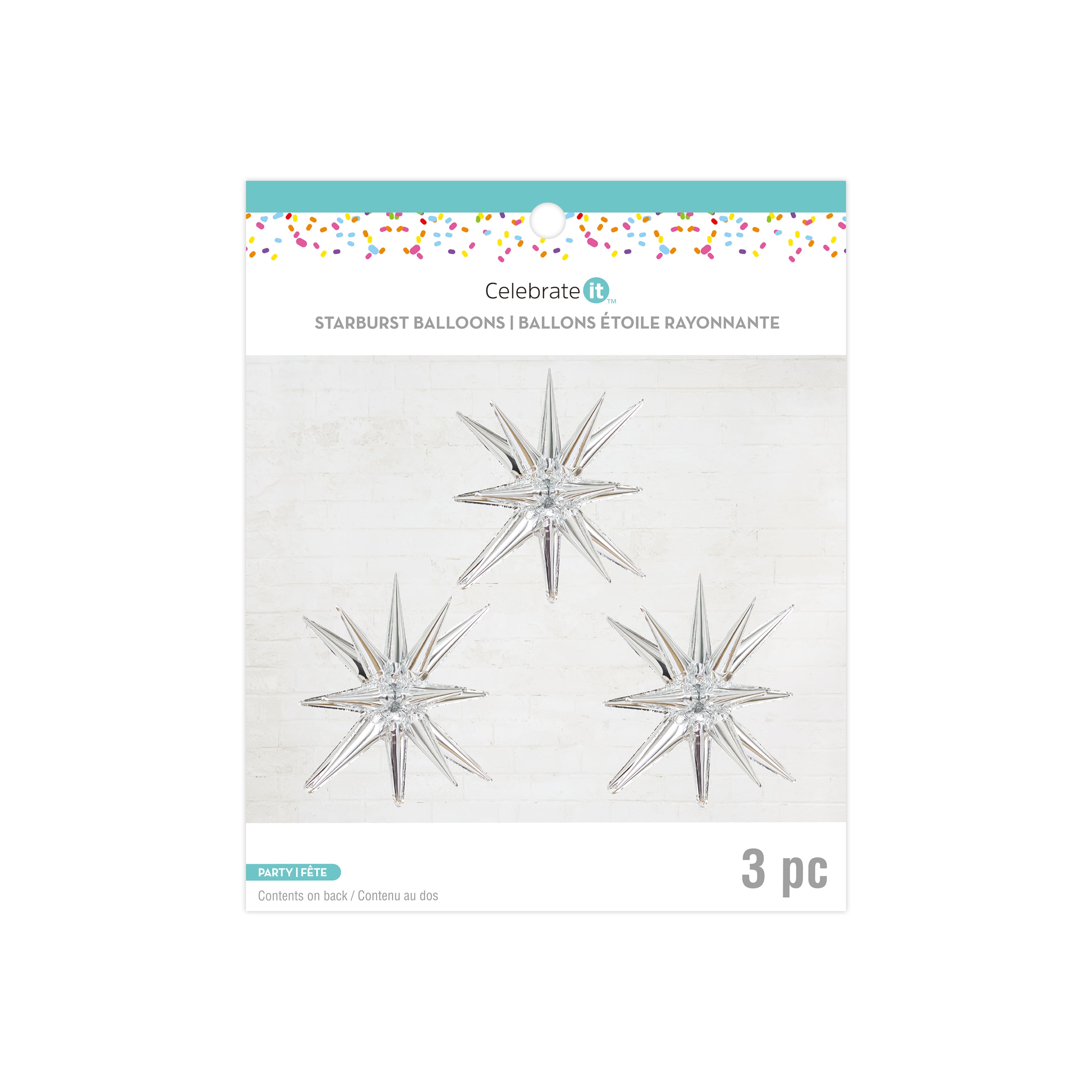 26&#x22; Starburst Foil Balloons, 3ct. by Celebrate It&#x2122;