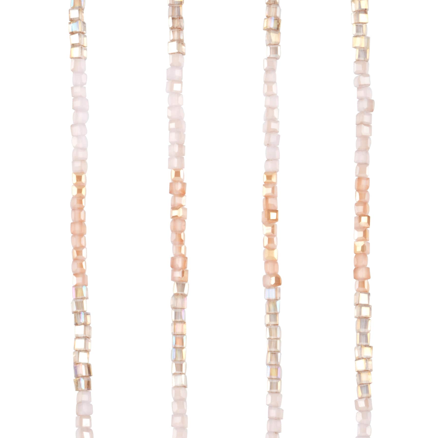 12 Pack: Pink Ombre Glass Cube Beads, 2mm by Bead Landing™