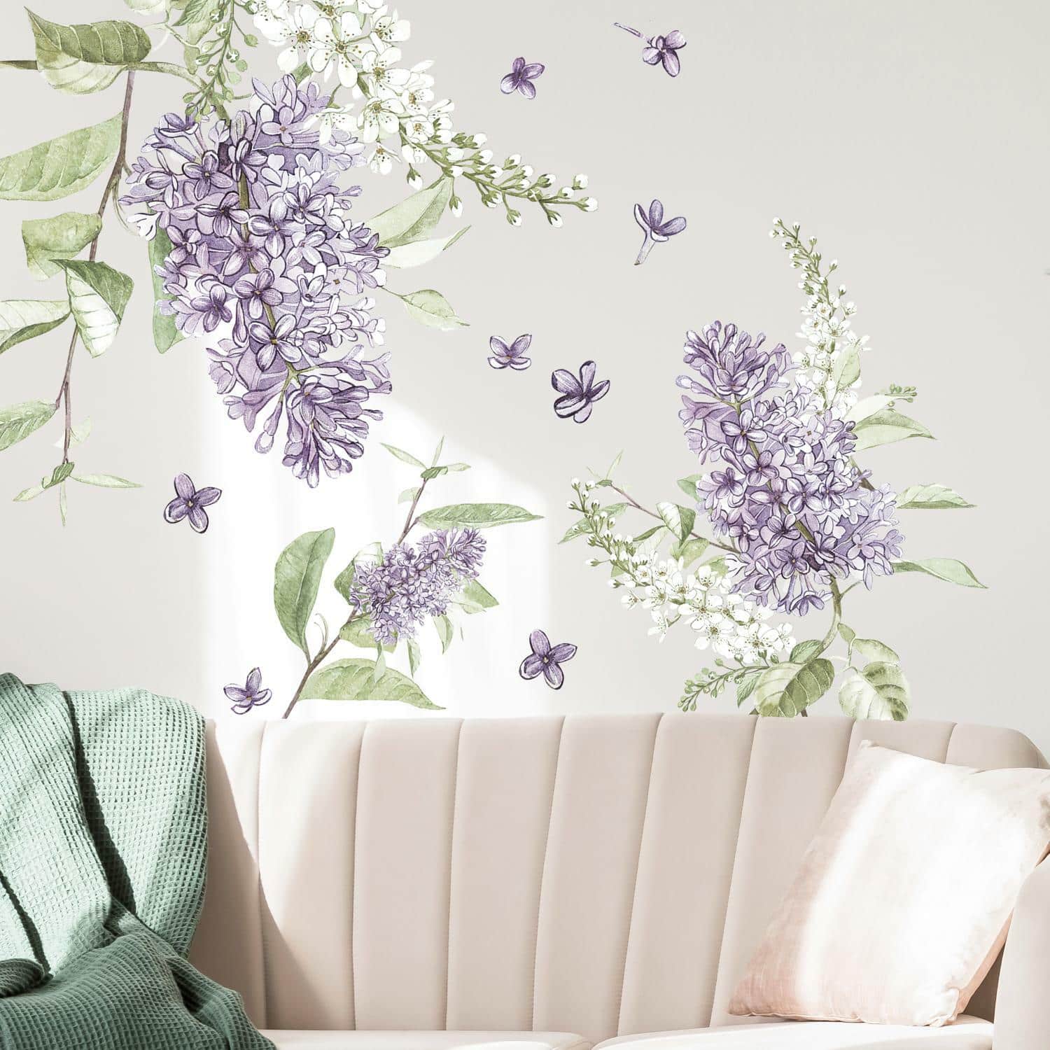 RoomMates Lilac Peel &#x26; Stick Giant Wall Decals