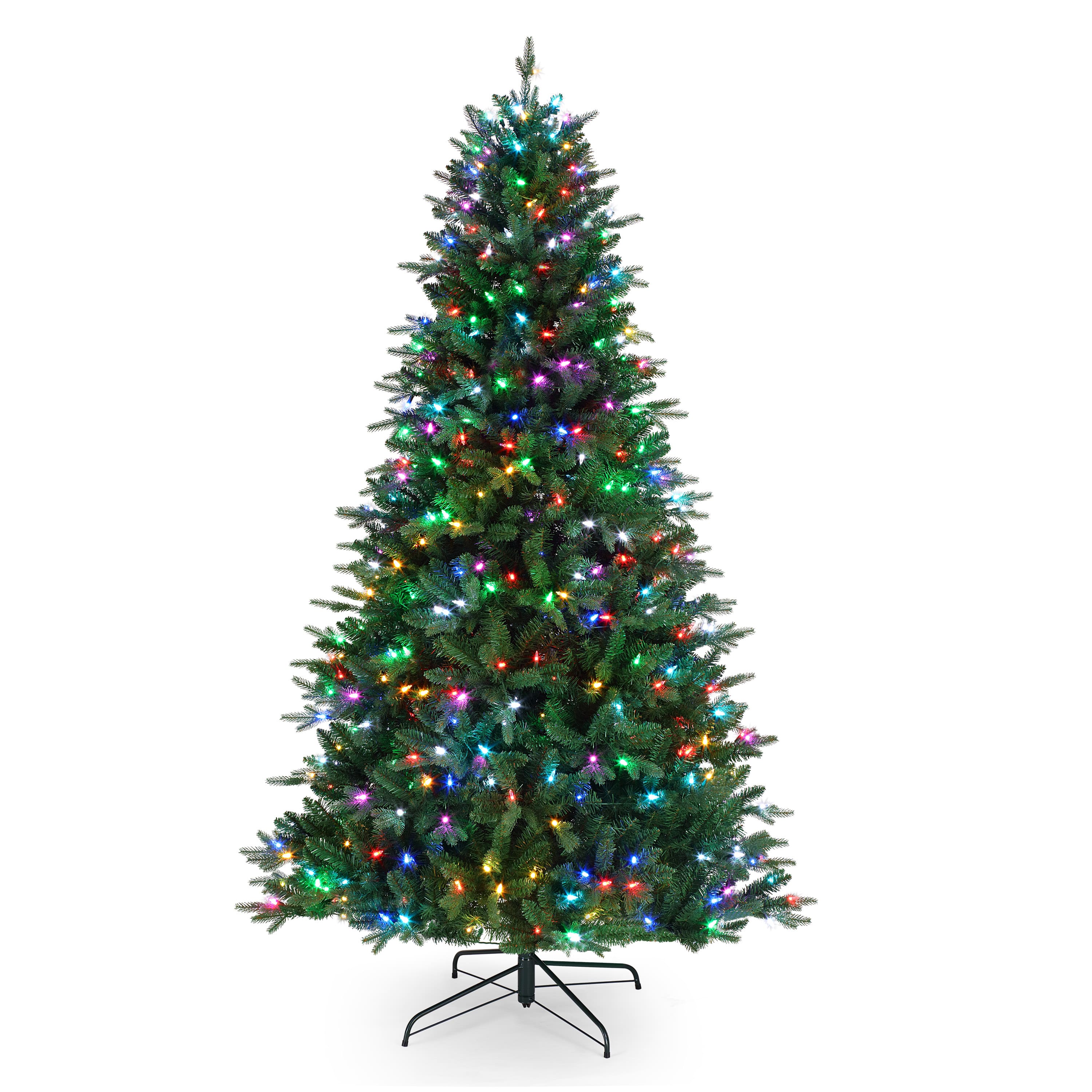 7.5ft. Pre-Lit Alexa Enabled Mountain Fir Artificial Christmas Tree, Multicolor LED Lights