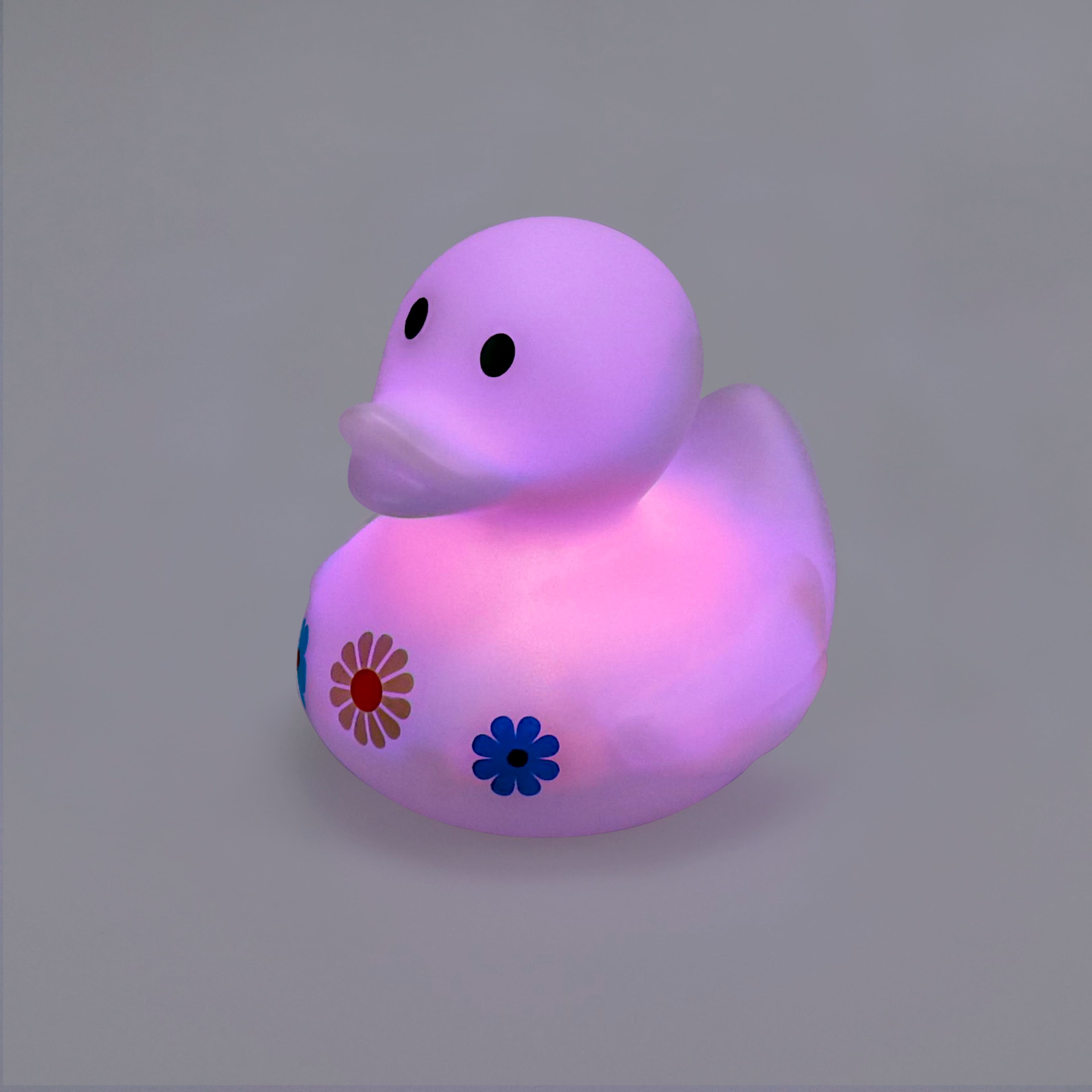 White with Flowers Light Up Rubber Duck by Creatology&#x2122;