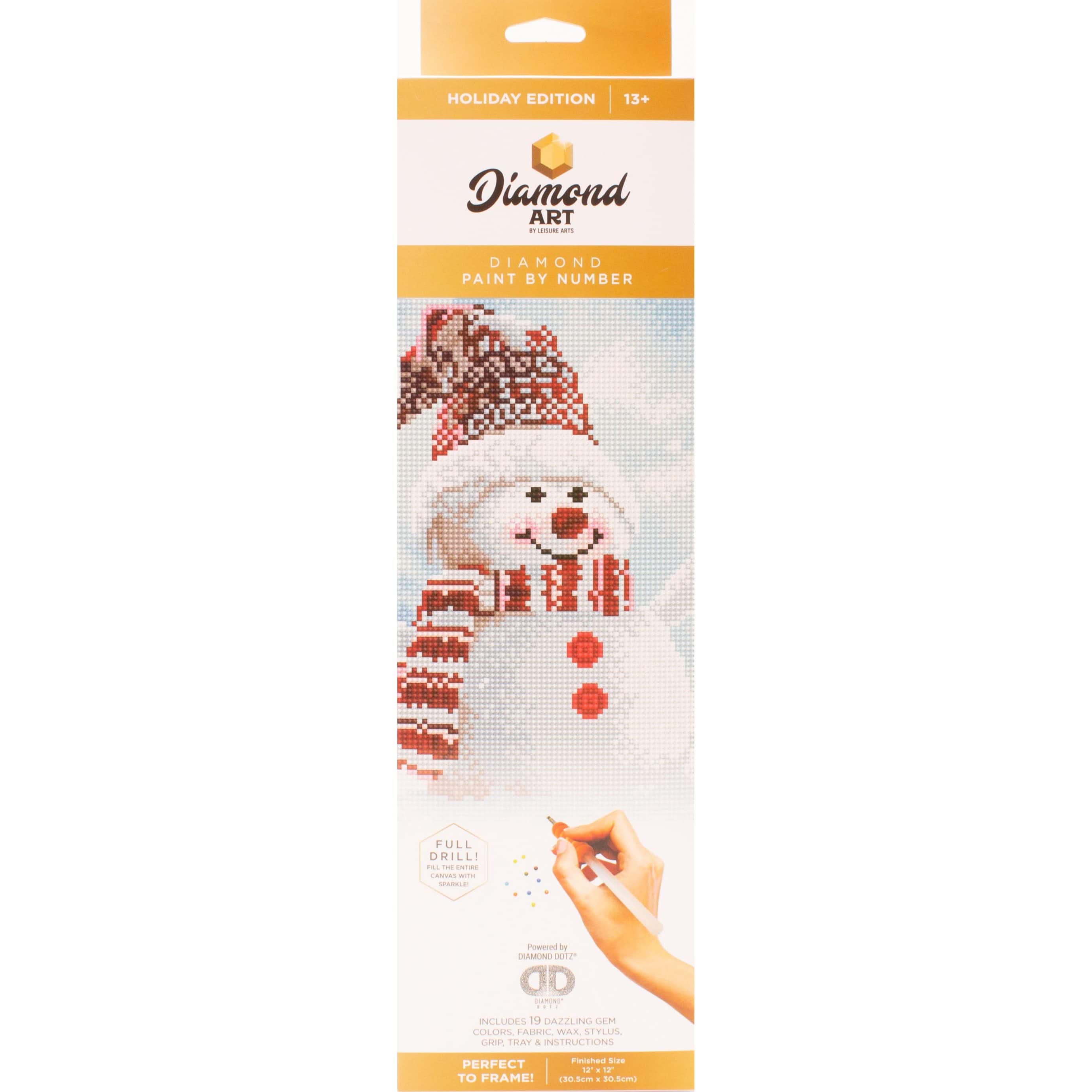 Diamond Art Holiday Edition Snowman Full Drill Kit