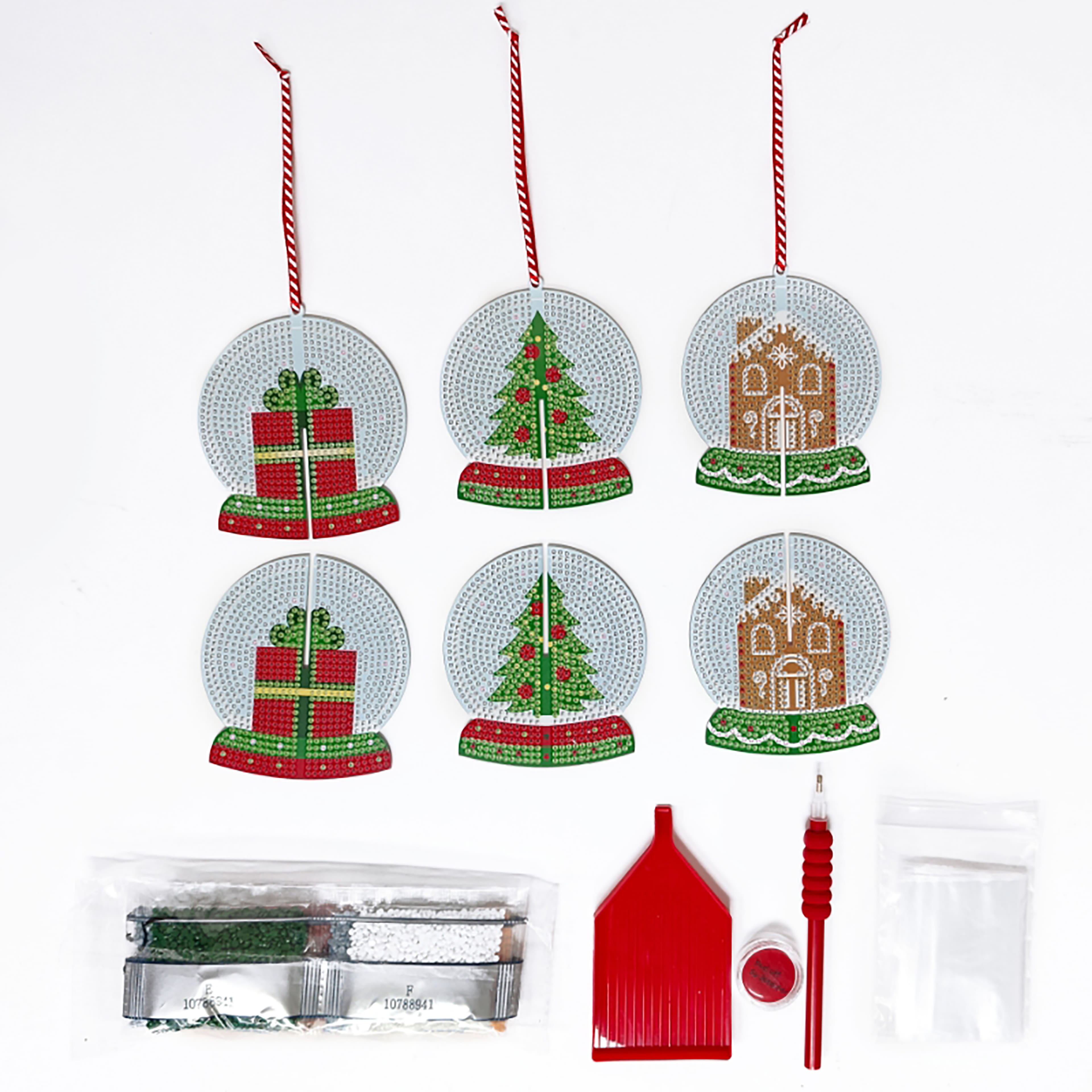 3D Snow Globe Ornament Diamond Art Kit by Make Market&#xAE;