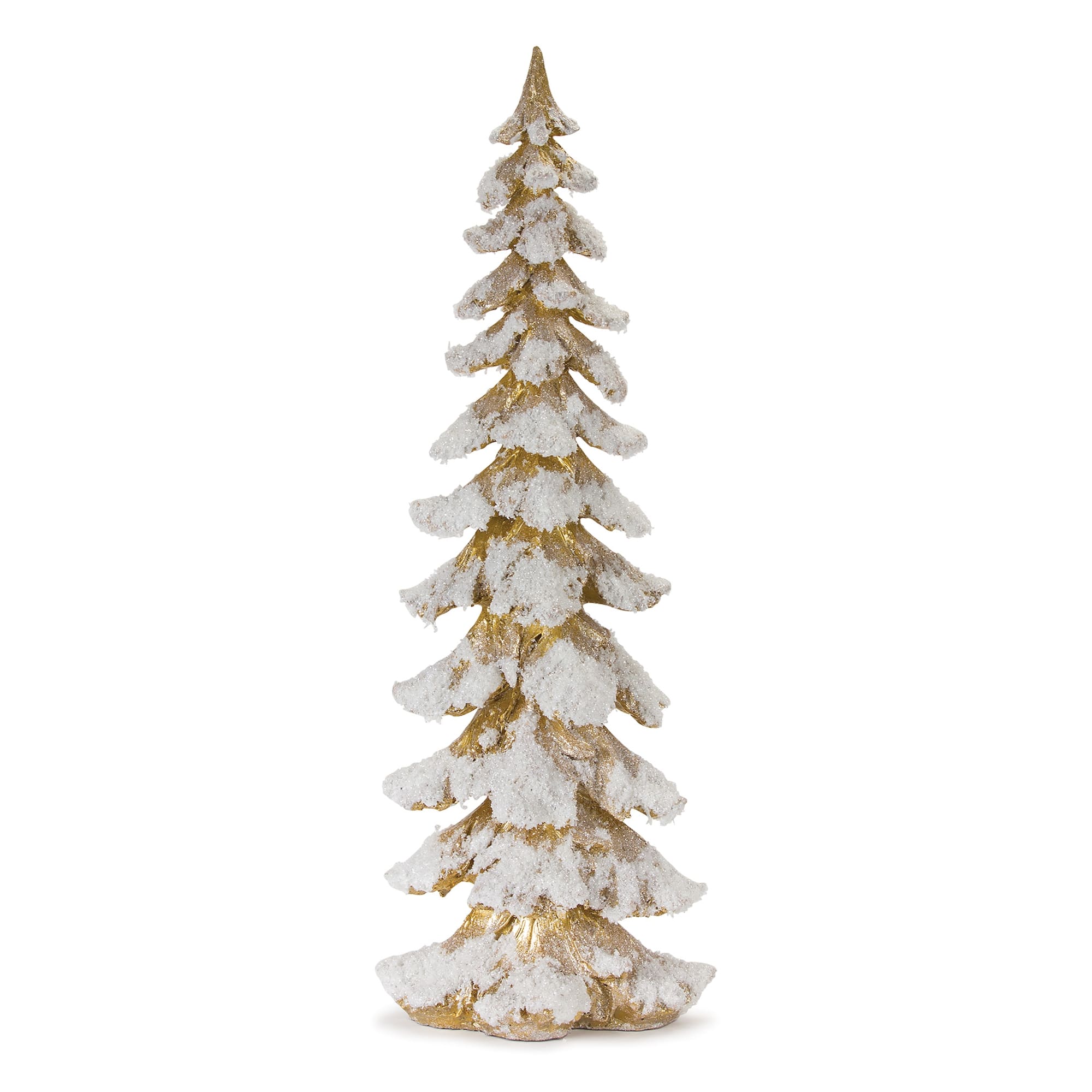 26" Unlit White & Gold Artificial Christmas Tree