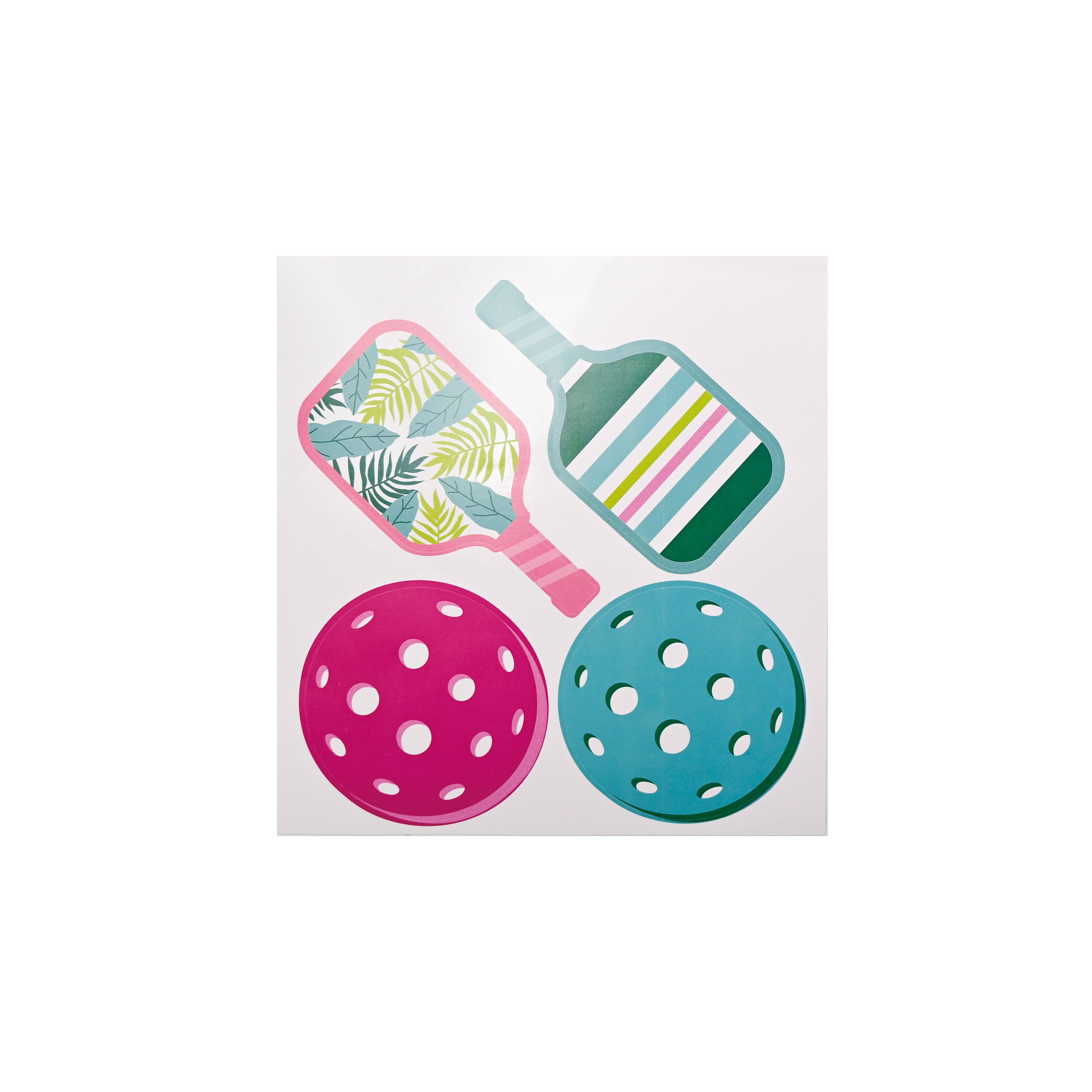 Assorted Pickleball Vinyl Stickers, 4pc. by Fab Finds