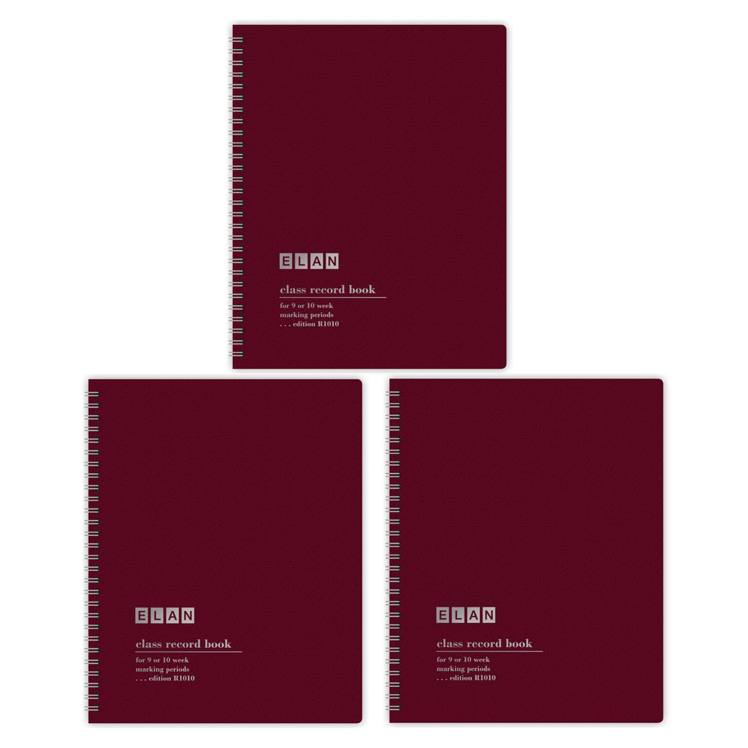 ELAN Publishing 8.5&#x22; x 11&#x22; Dark Red Class Record Books, 3ct.
