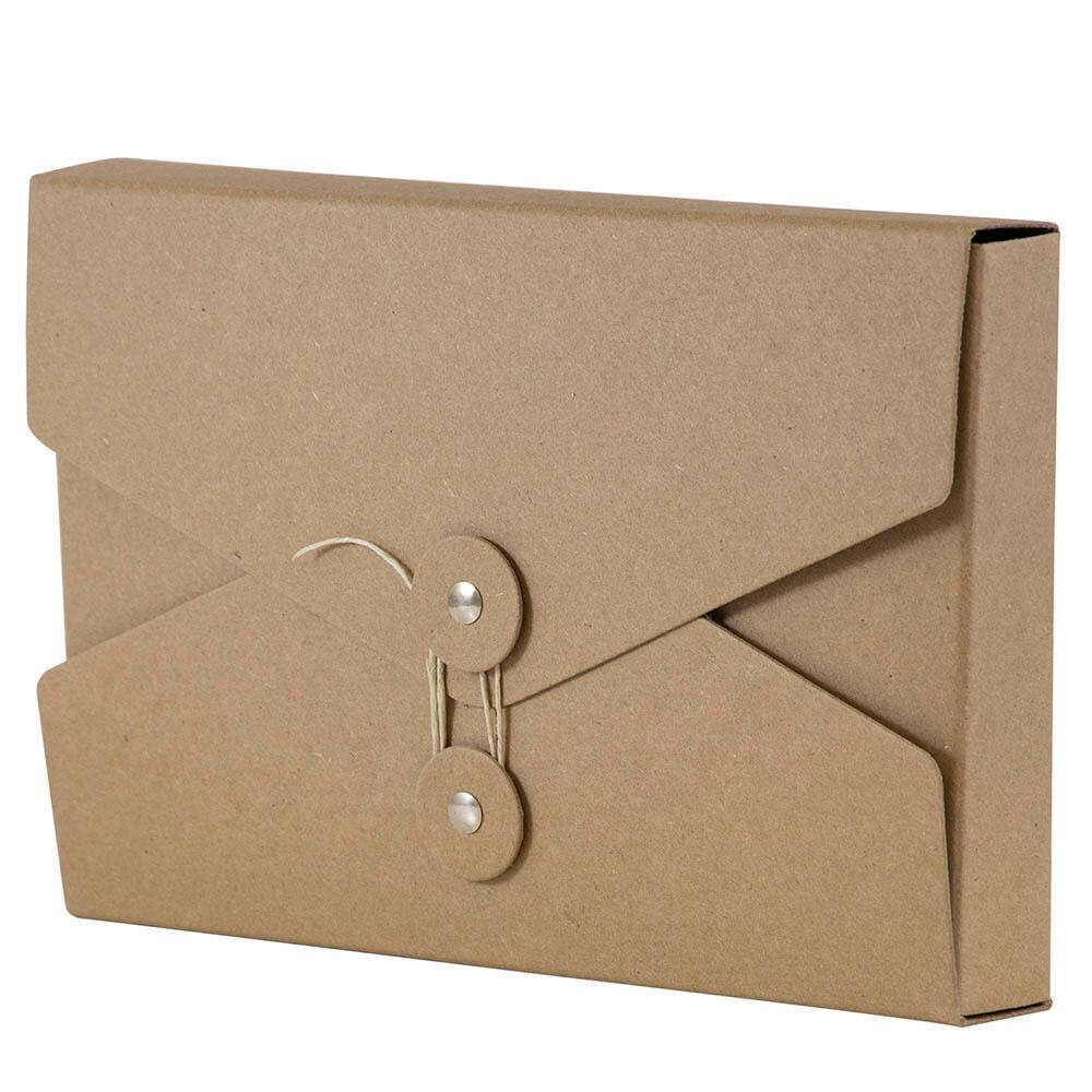 JAM Paper Natural Kraft Portfolio with Button and String Tie Closure 5.5" x 8.5"