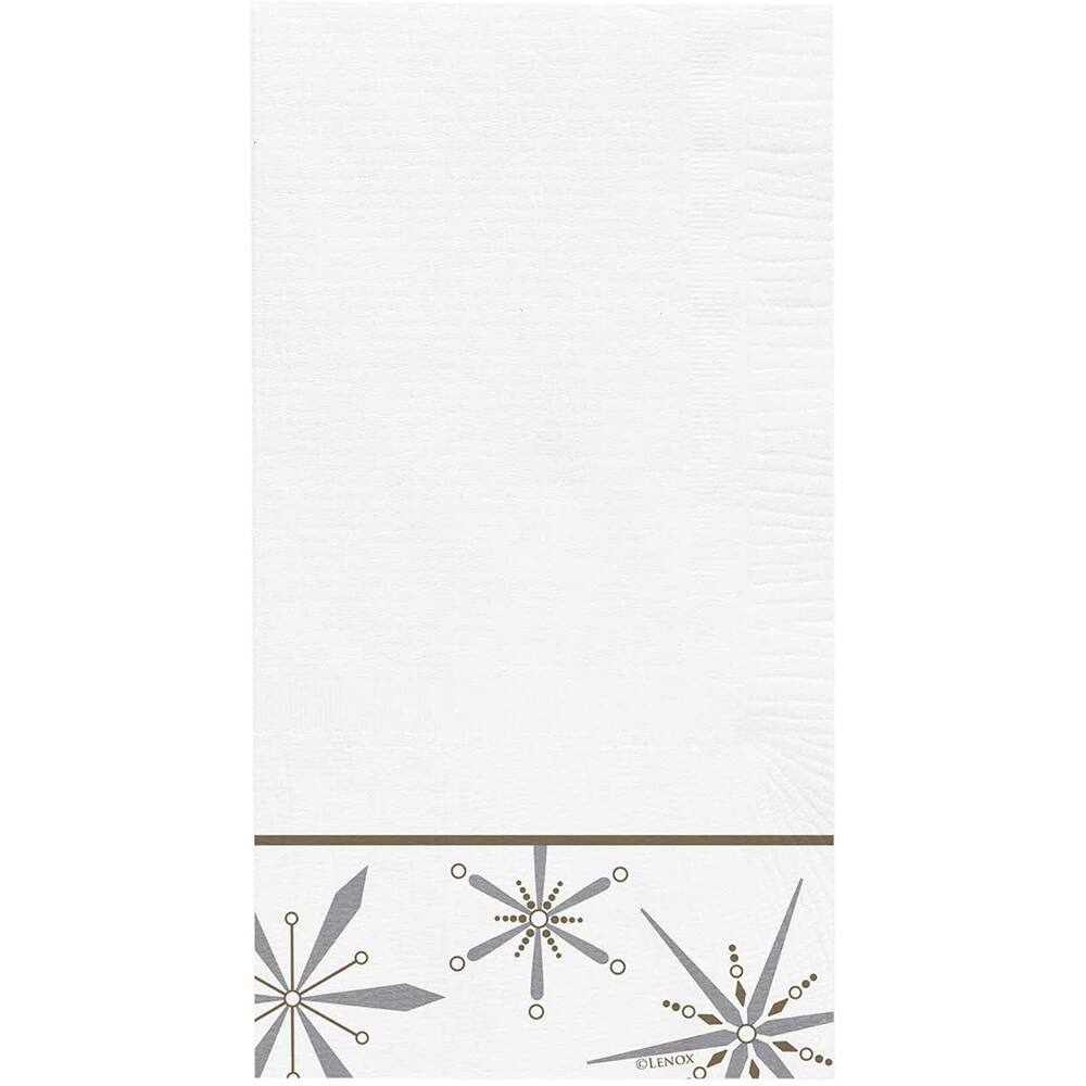 C.R. Gibson® Federal Platinum Snowflake Christmas Paper Guest Towels by Lenox, 20ct. | Michaels®