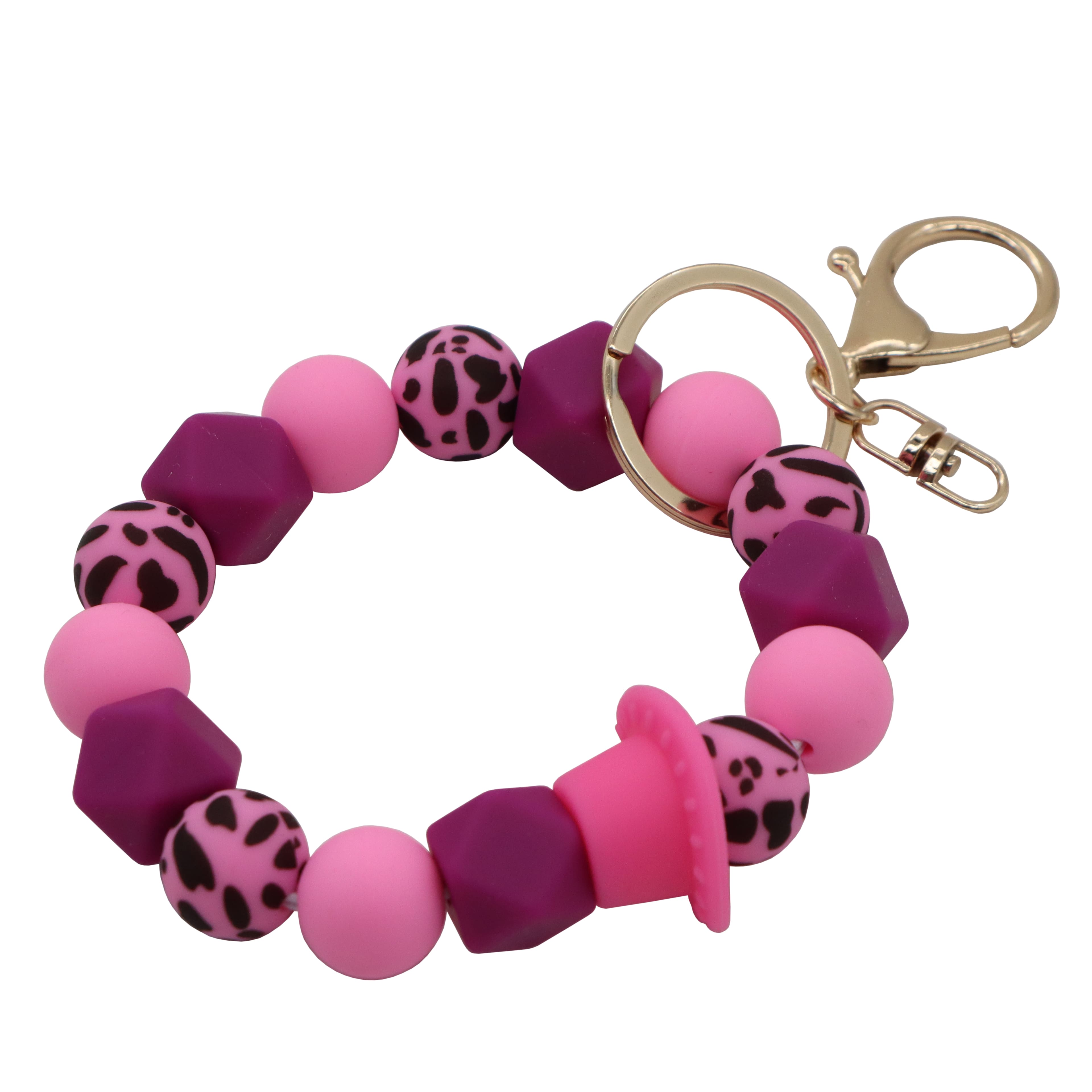 Assorted Silicone Bead Keychain, 1pc. by Fab Finds