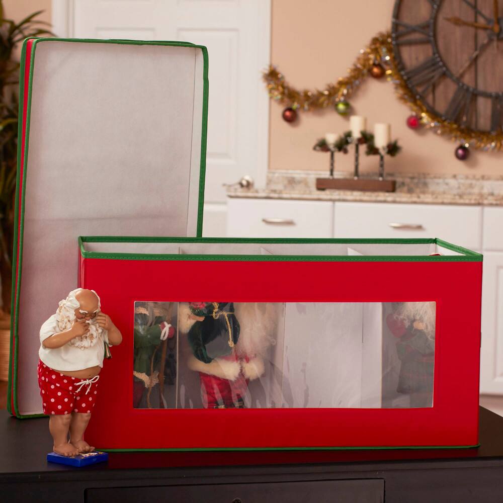 Household Essentials 15" Red Holiday Storage Box