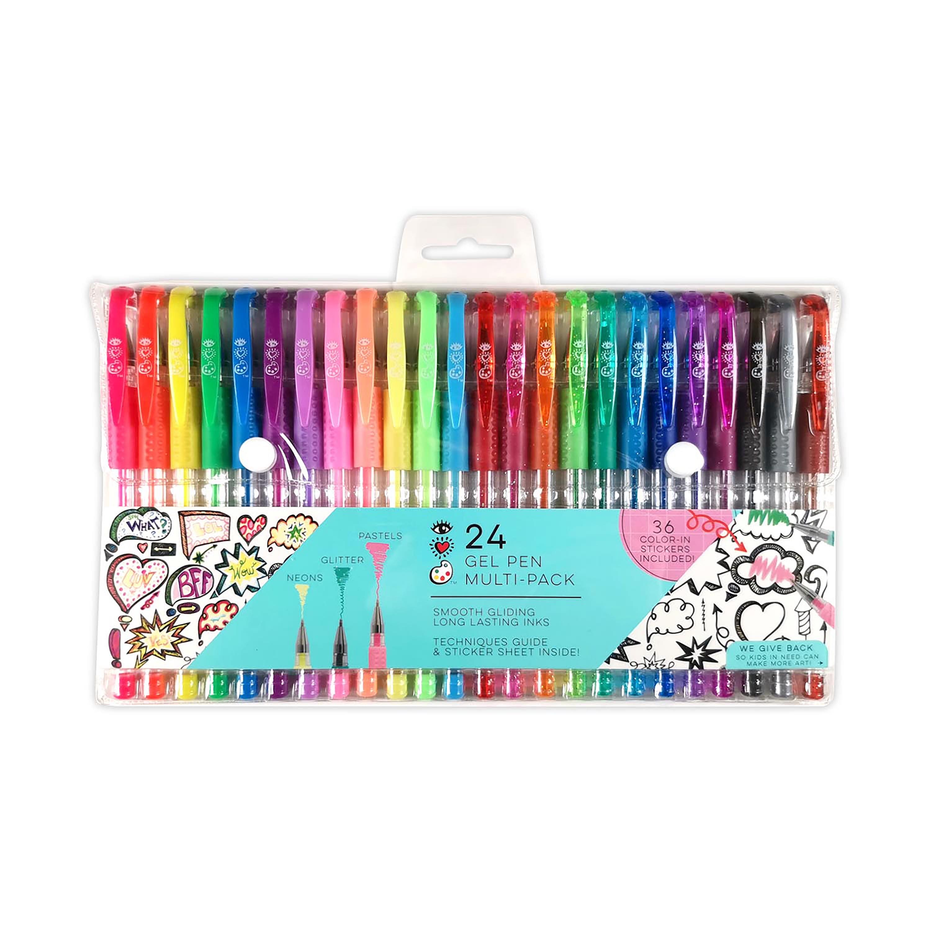 Bright Stripes 24-Color Gel Pen Multi-Pack